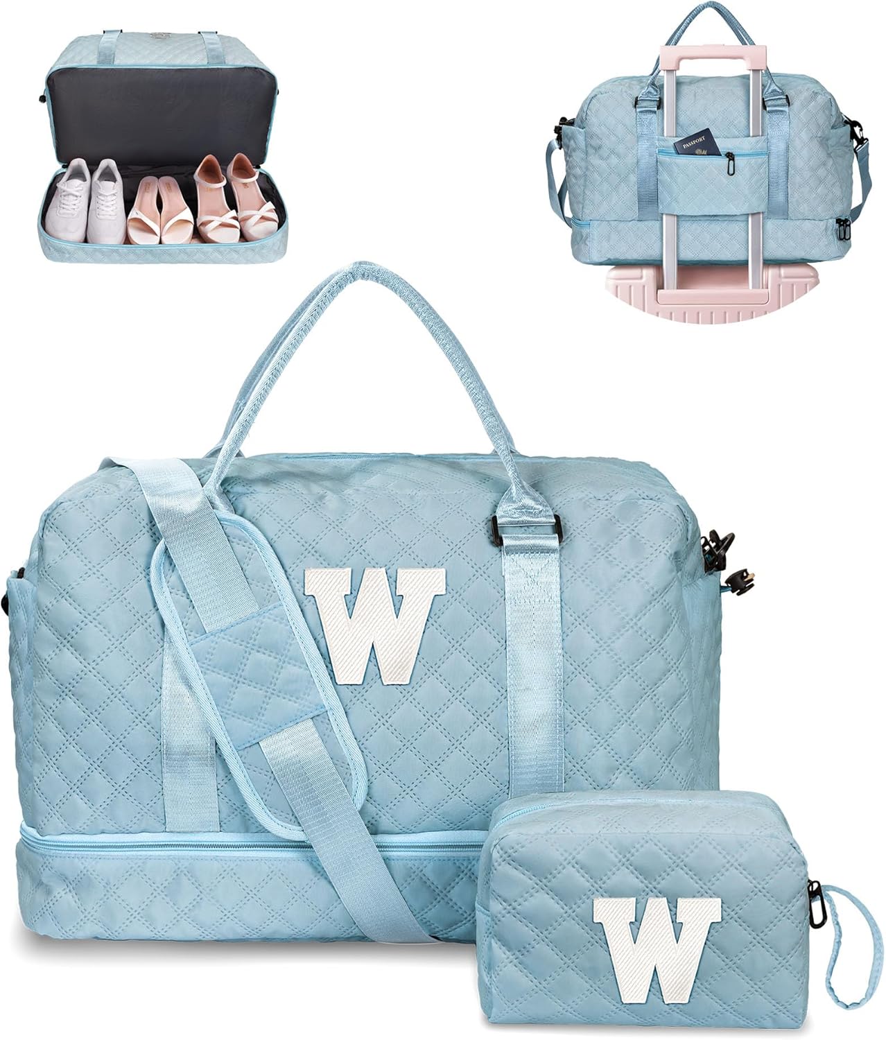 Personalized Weekend Bag with Wet Pocket for Travel & Gym