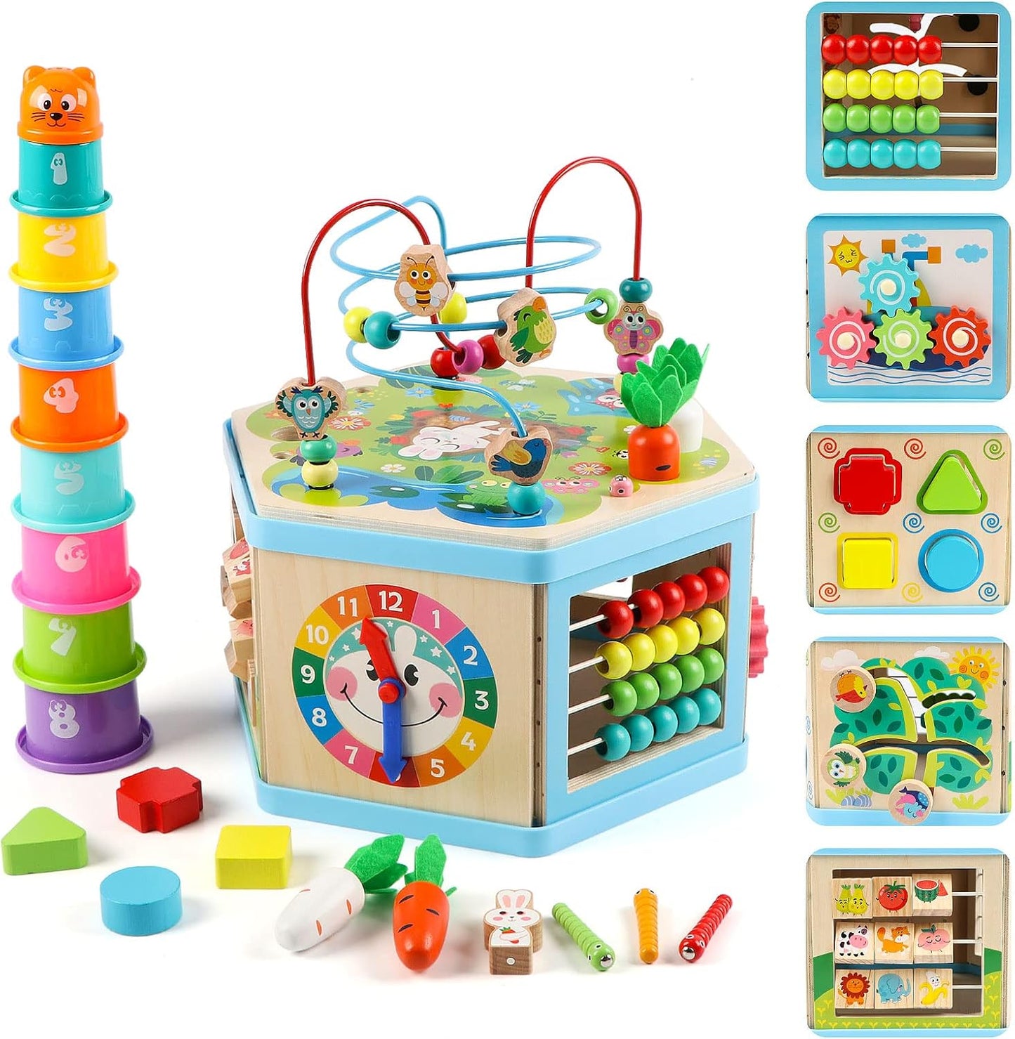 Montessori Bead Maze Cube for 1-3 Yr, Vomocent