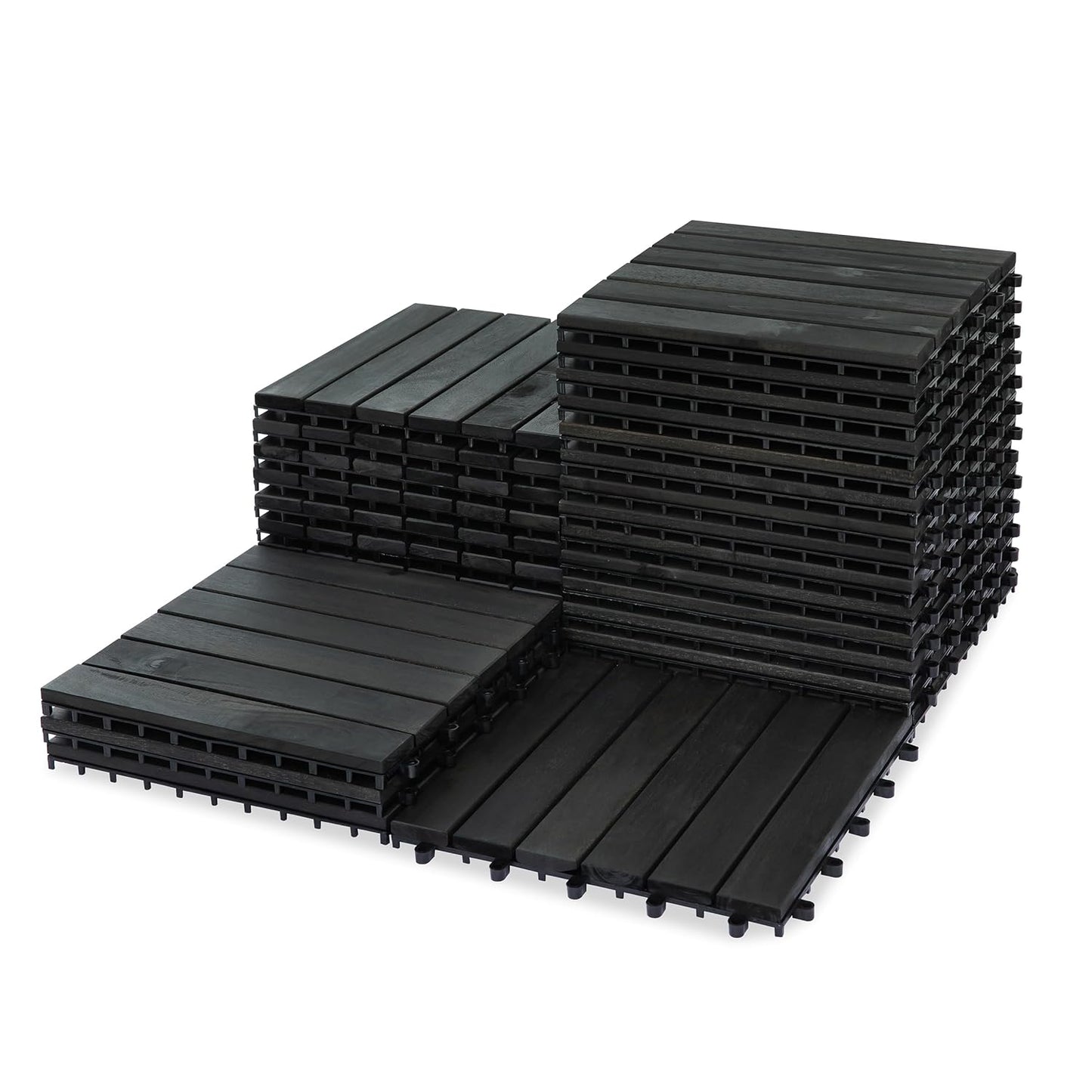 Acacia Wood Decking Tiles for Easy Interlocking Outdoor Flooring
