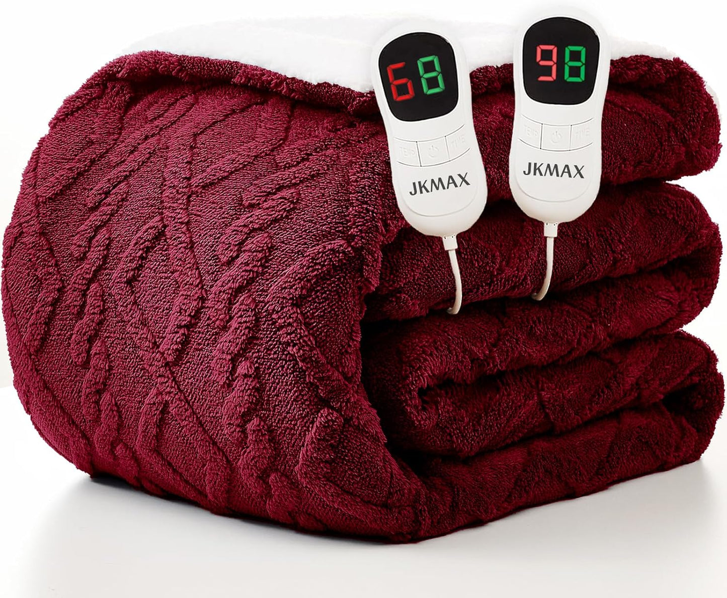 JKMAX Heated Electric Blanket Queen Size for Ultimate Comfort