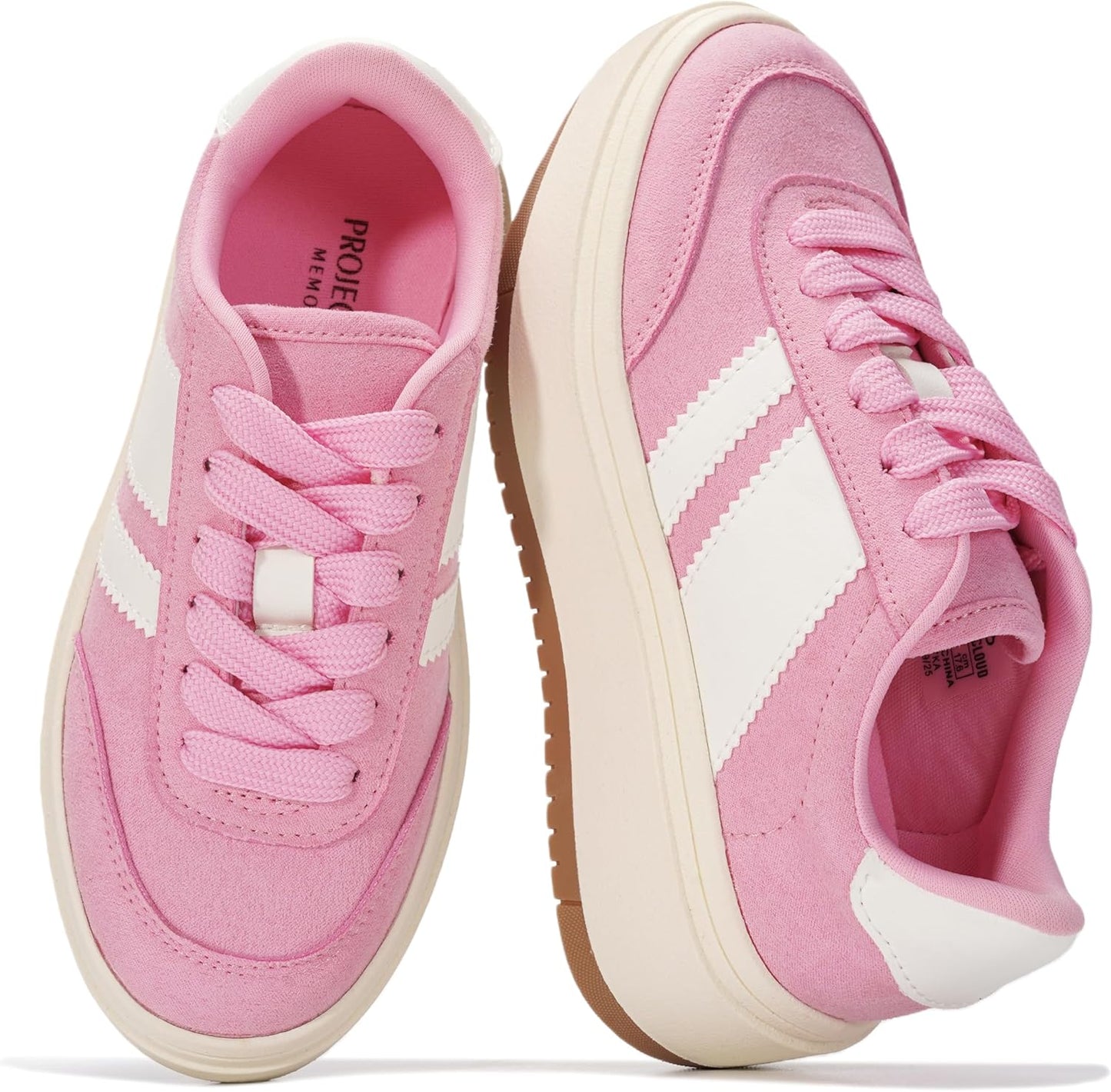 Project Cloud Platform Girls Sneakers with Memory Foam Comfort