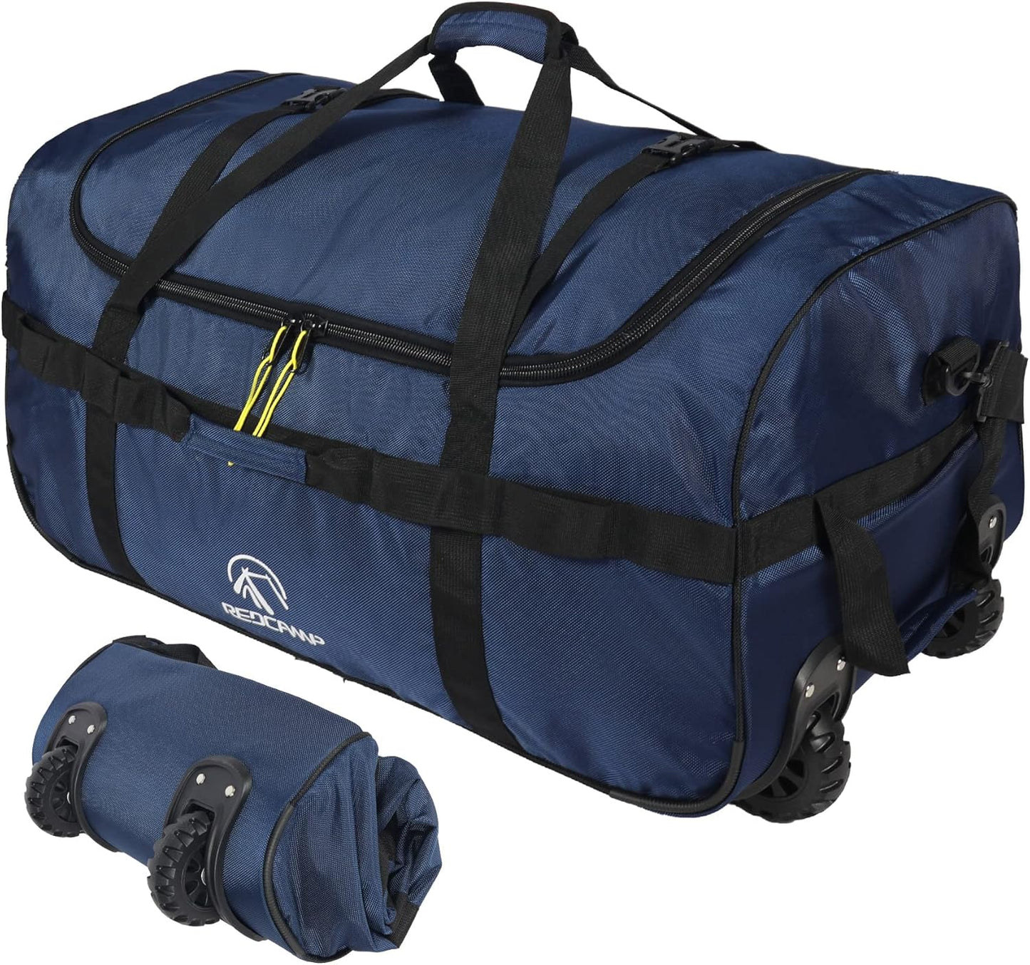 REDCAMP Foldable Duffle Bag with Wheels for Travel and Storage