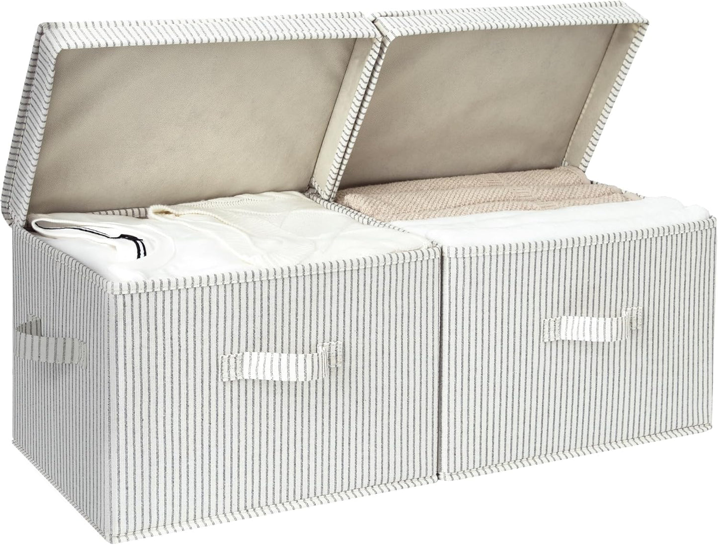 StorageWorks Fabric Storage Bins with Lid for Organized Living