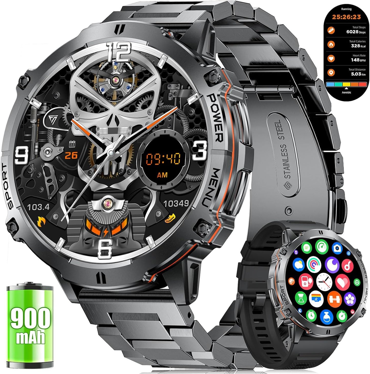 LIGE Smart Watches for Men with Compass and Barometer Features