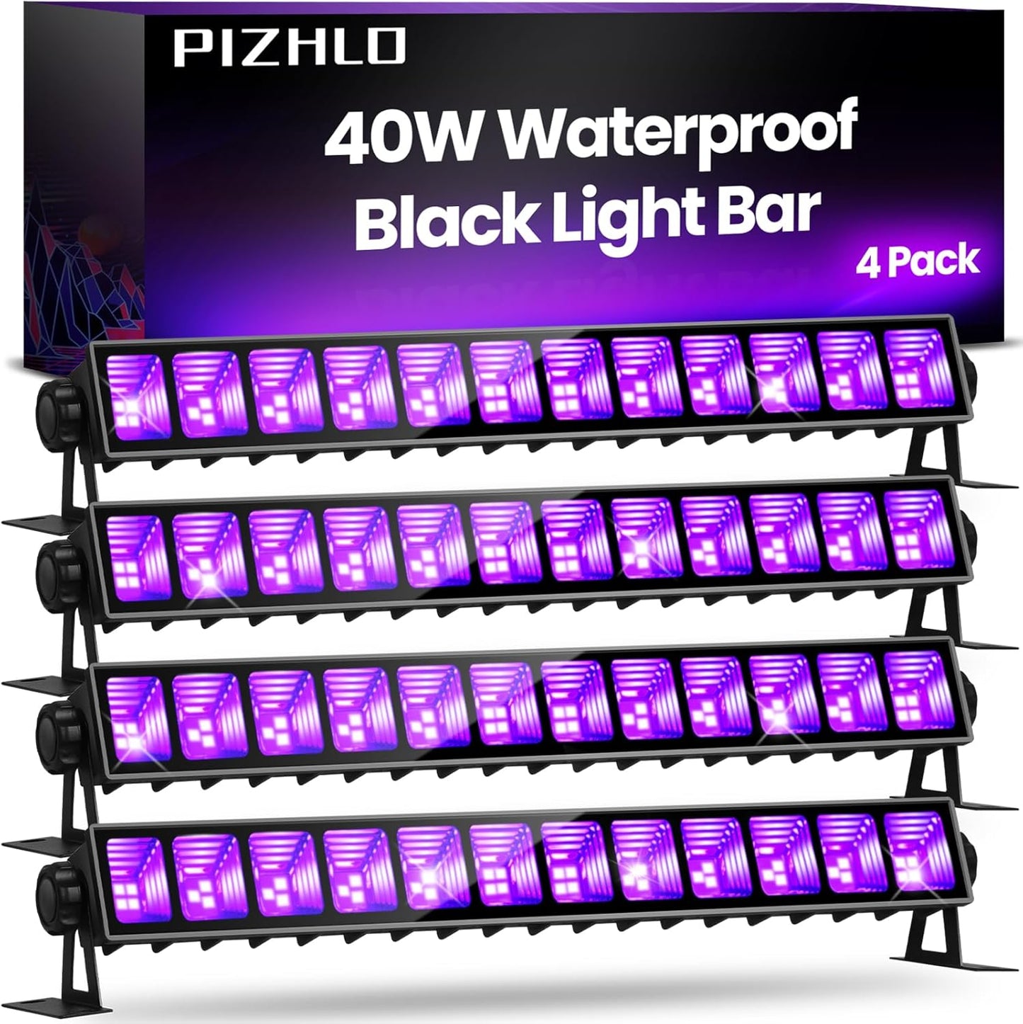 40W Blacklight Bar for Outdoor Glow Parties and Halloween Fun