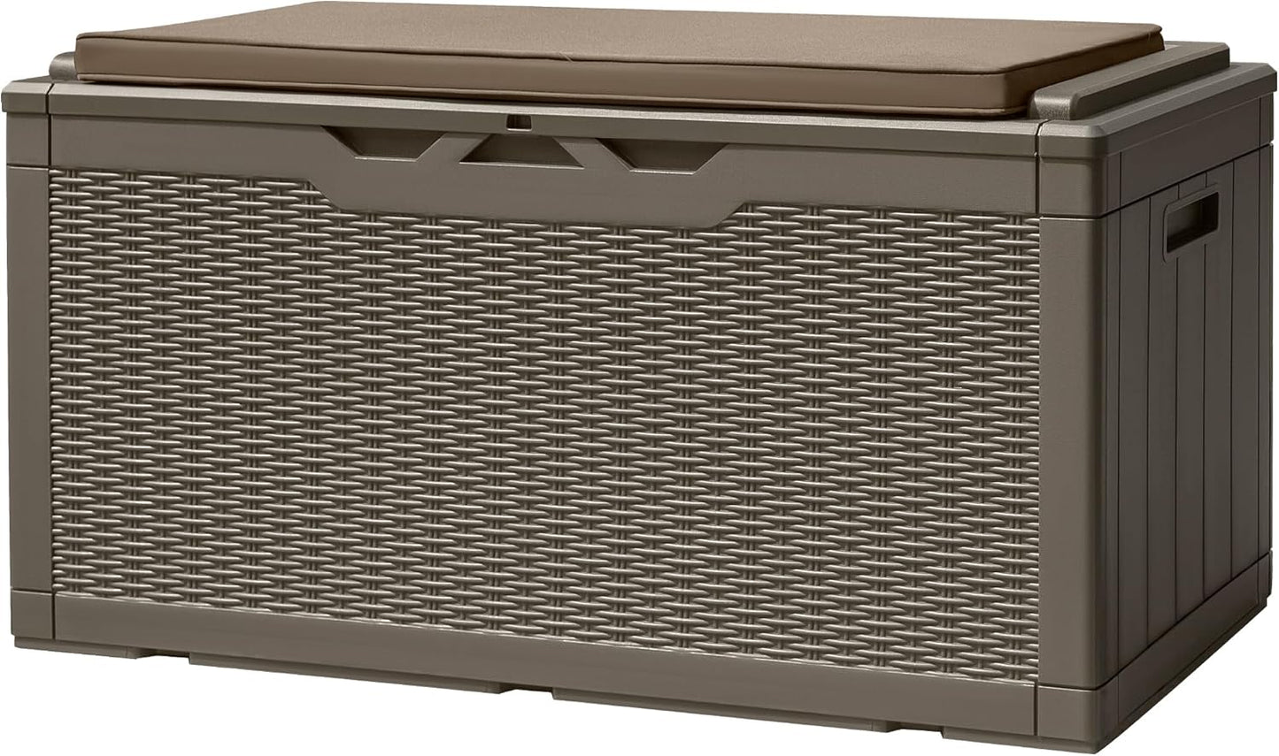 Devoko 100 Gallon Deck Box for Outdoor Storage and Seating