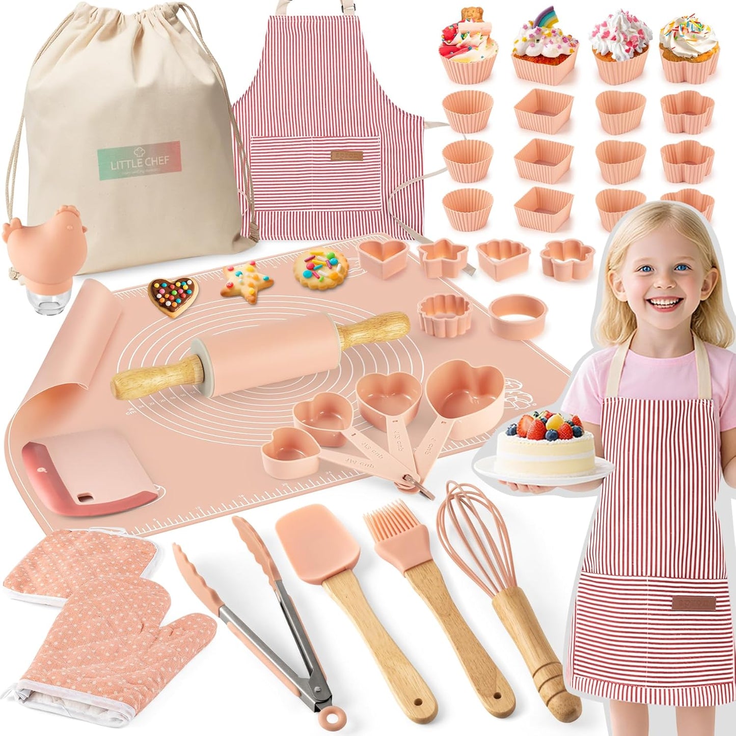 Ultimate Baking Kit for Kids - 38 Piece Kitchen Tools Set