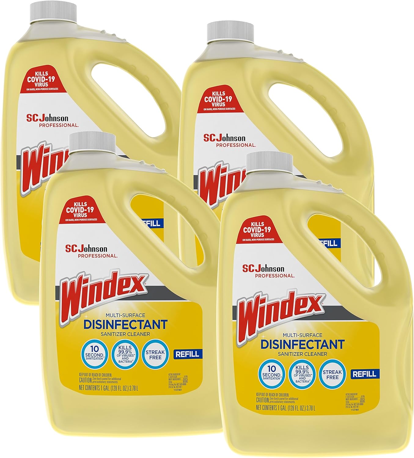 Windex Disinfectant Multi-Surface Cleaner for Streak-Free Shine