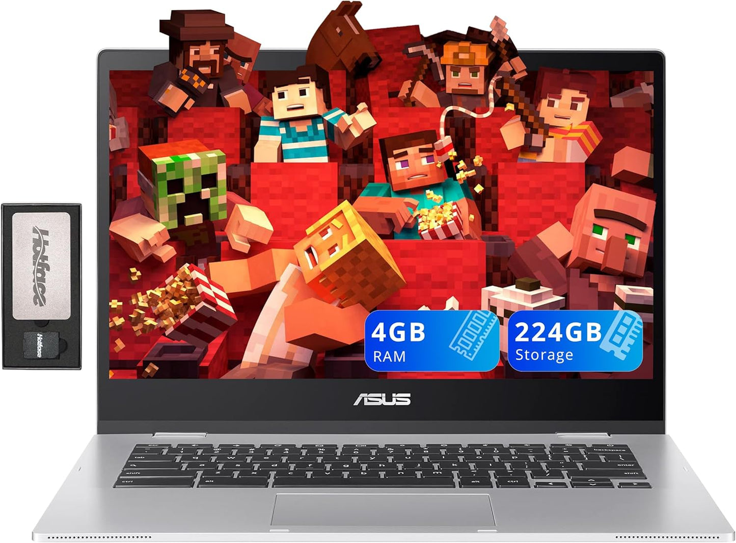 ASUS Chromebook CX1 14 FHD Anti-Glare Laptop with Docking Station