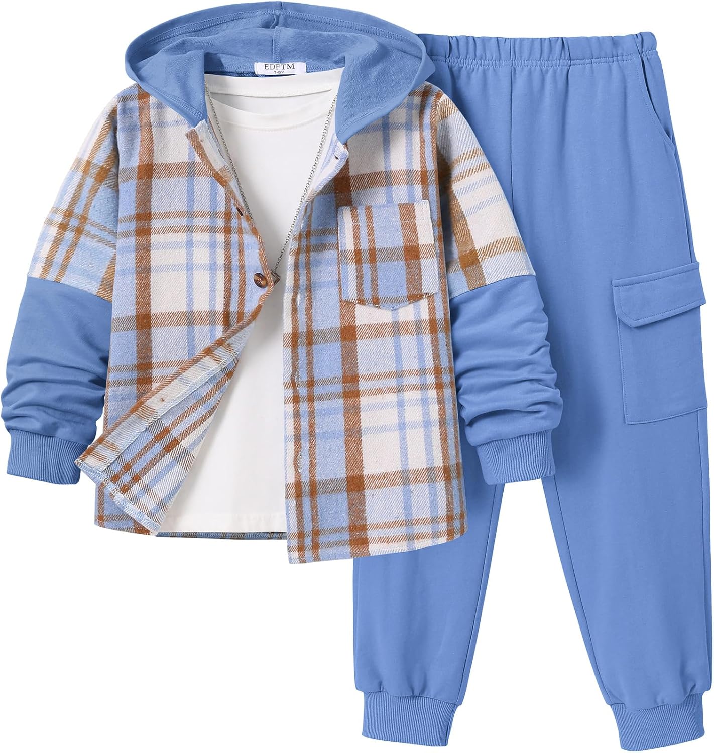 2Pcs Boys Clothes Sweatsuit Set for Kids Fall Winter Spring