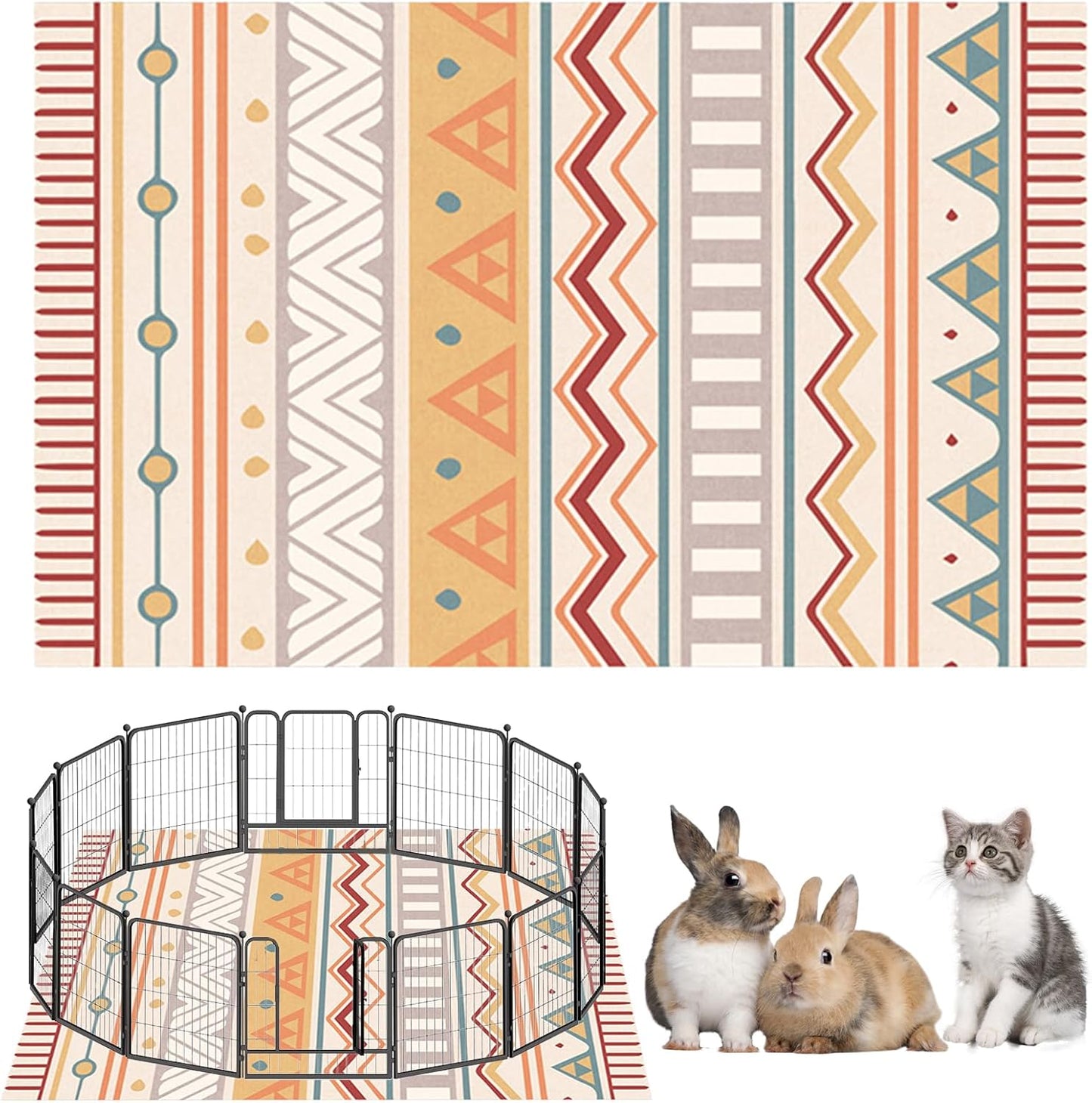 BNOSDM Extra Large Cage Liners for Rabbits - Washable Pet Mat
