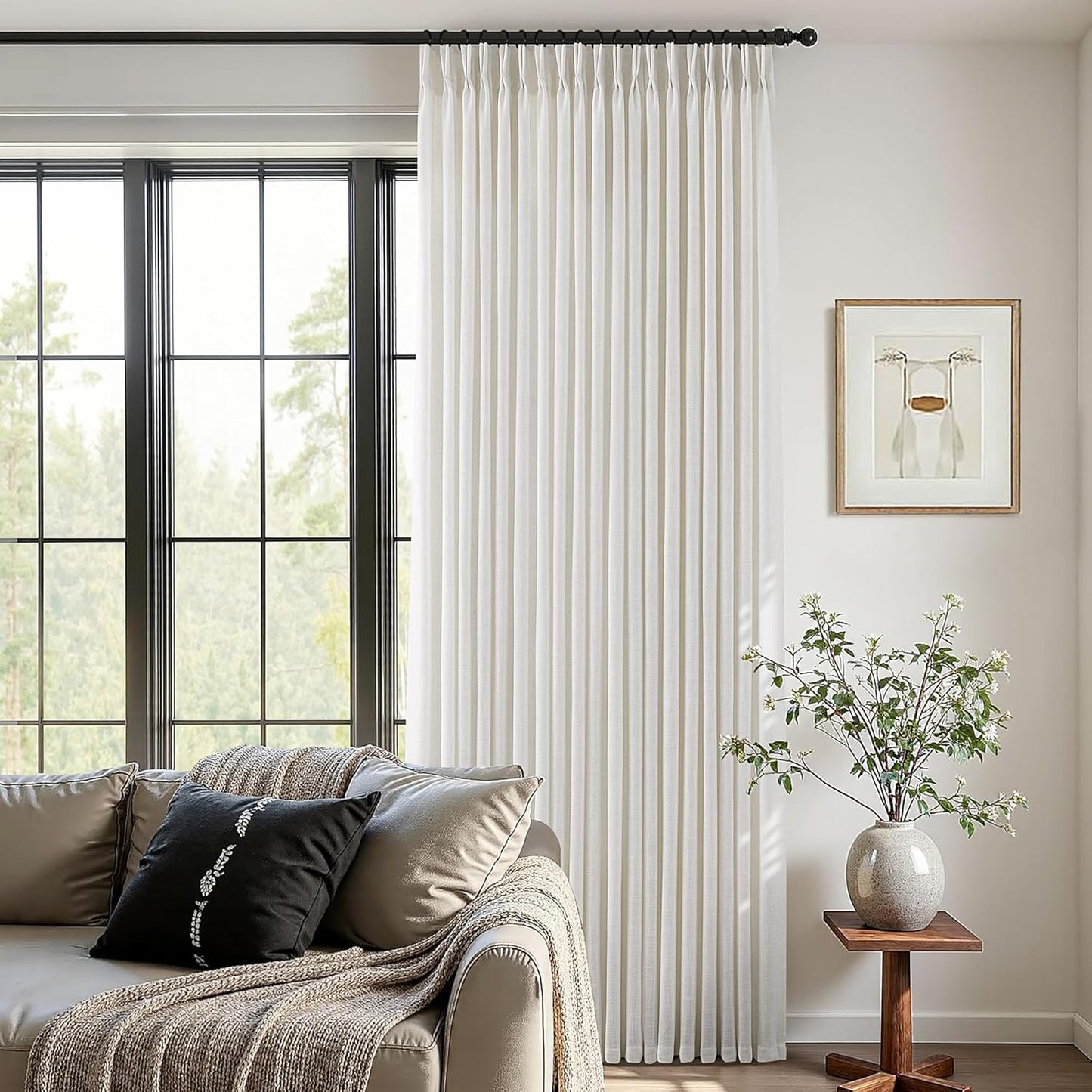 60 Inch Extra Wide Pinch Pleated Curtains for Elegant Spaces