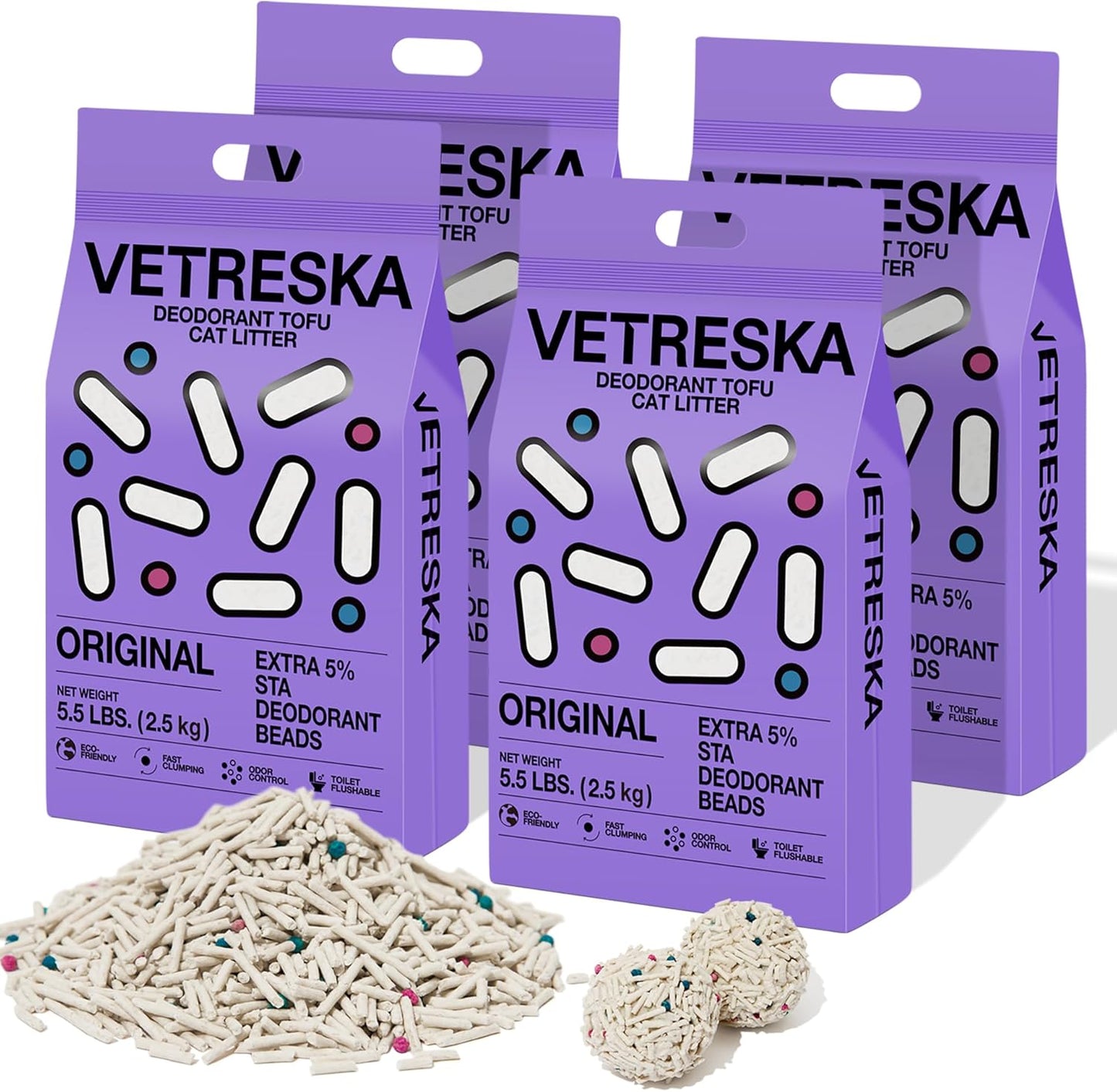Natural Tofu Cat Litter for Strong Clumping and Odor Control
