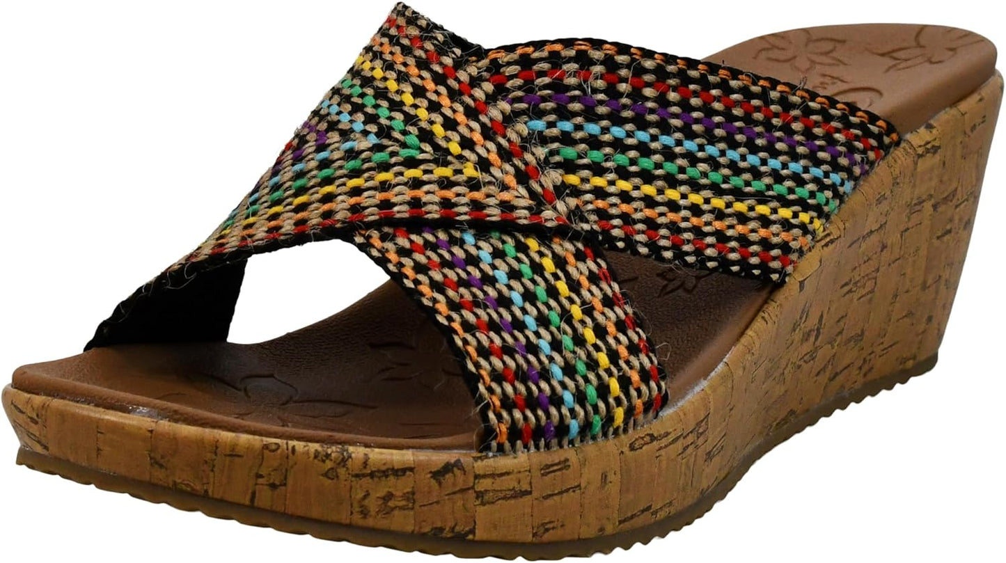 Skechers Women's Beverlee-Delighted Wedge Sandal for Comfort