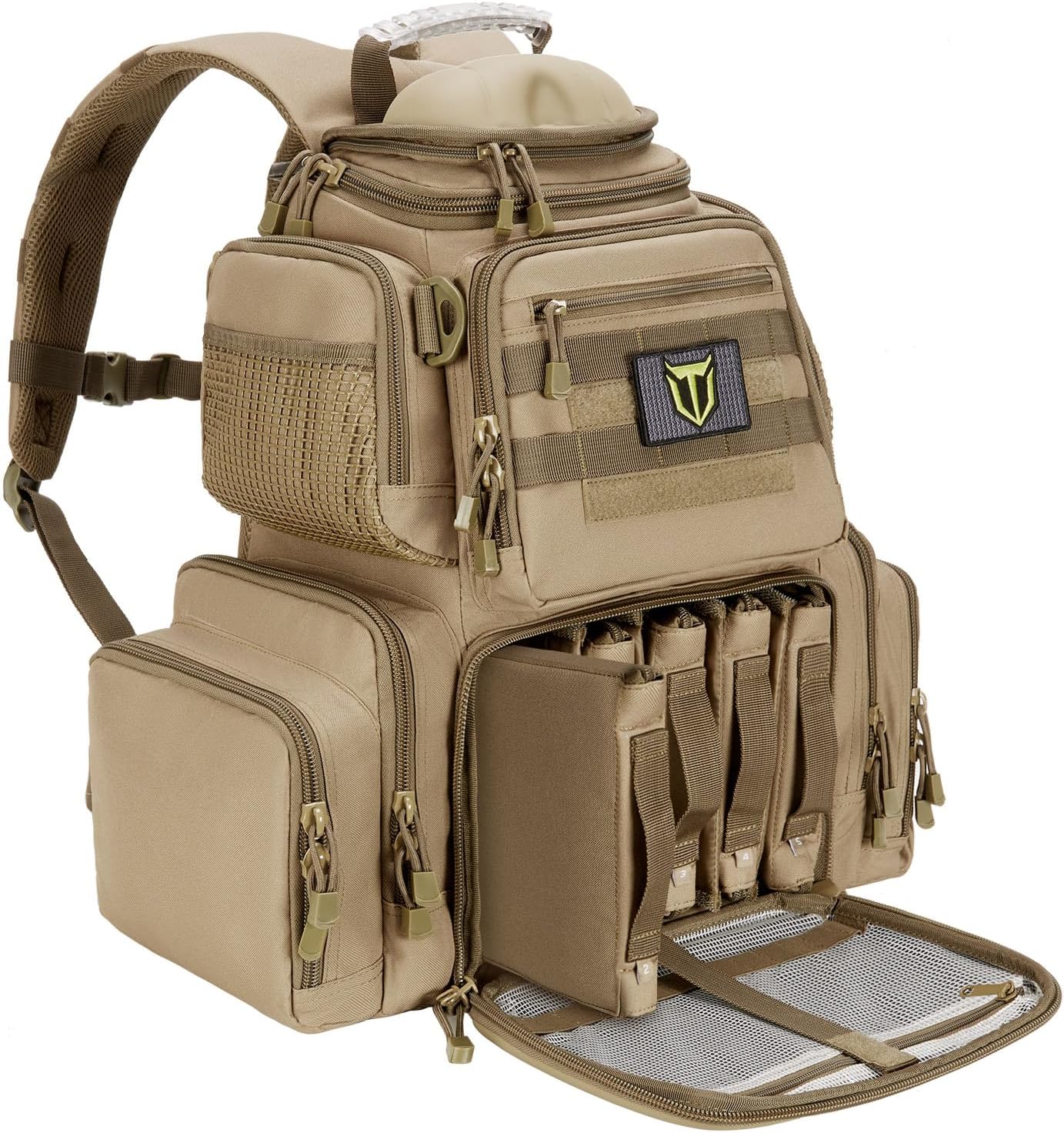 Tactical Range Backpack for Gun and Ammo with Pistol Case