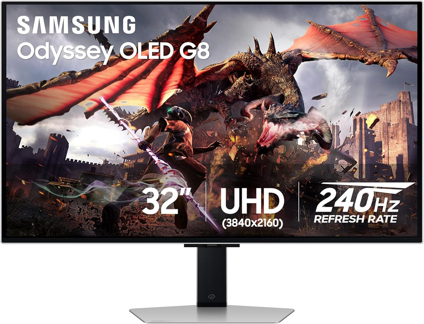 SAMSUNG 32-inch Odyssey QD-OLED Gaming Monitor - 240Hz, 4K UHD, G-Sync, Glare-Free