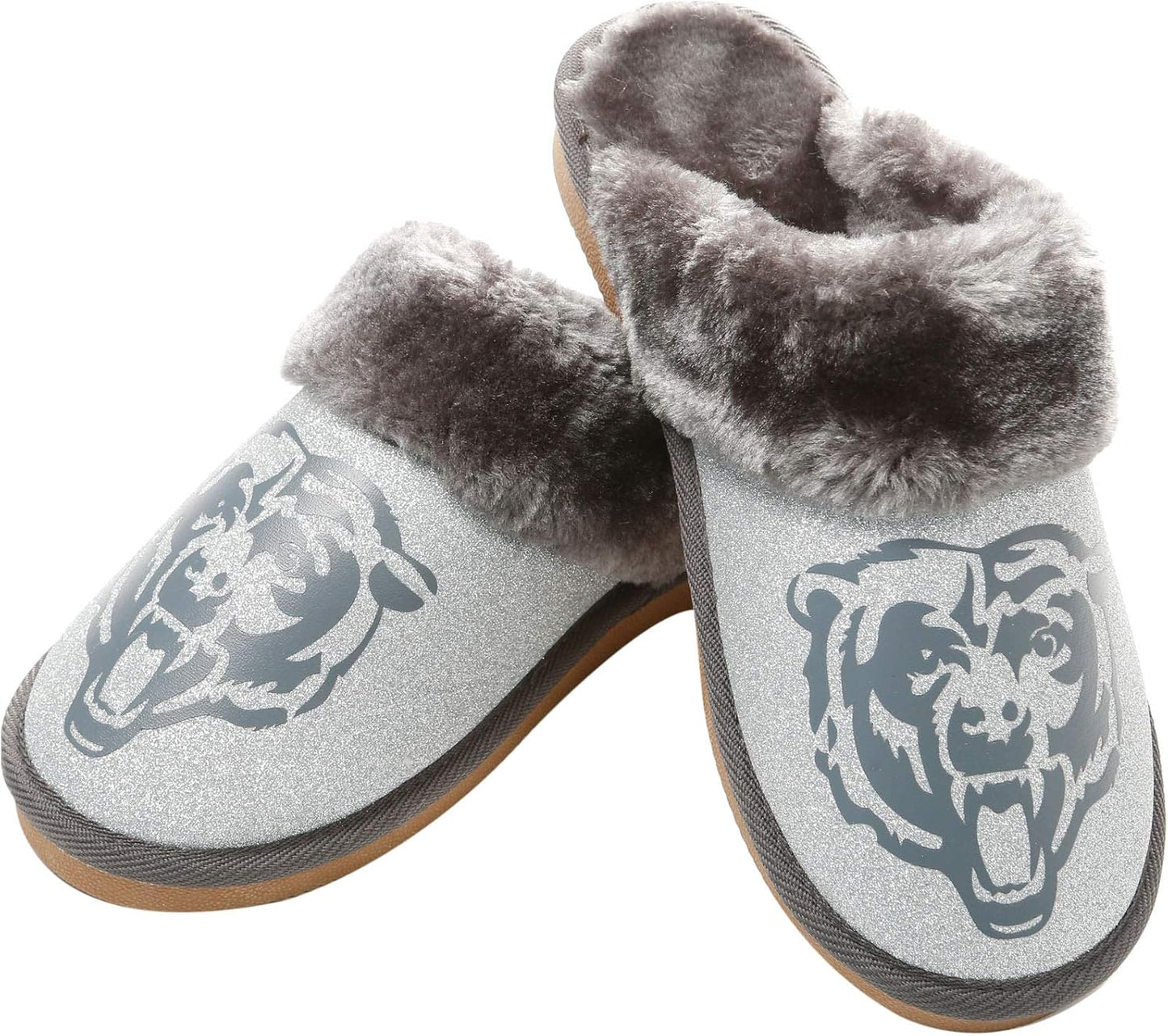 FOCO Womens NFL Team Logo Glitter Open Back Moccasin Review