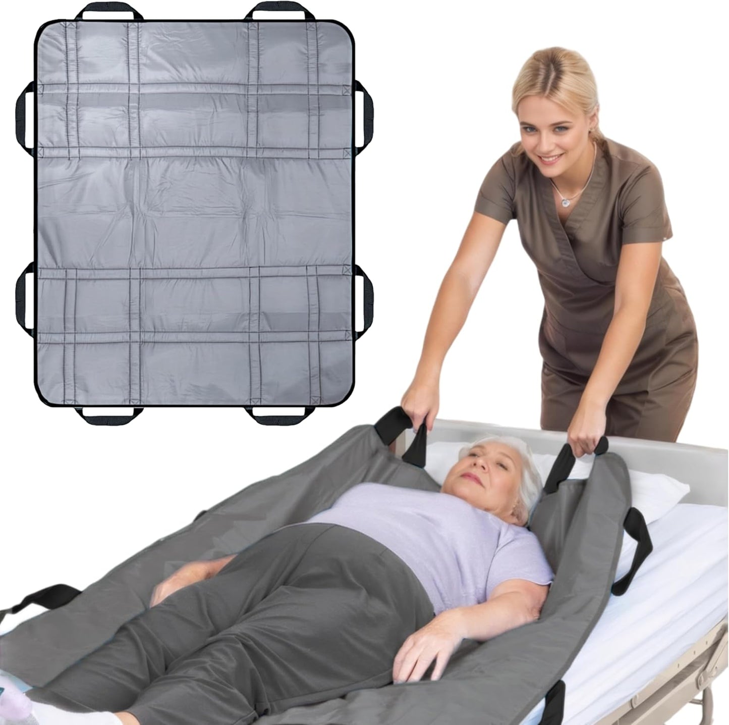 Upgraded 3-Layer Comfort Positioning Bed Pad for Care Transfers