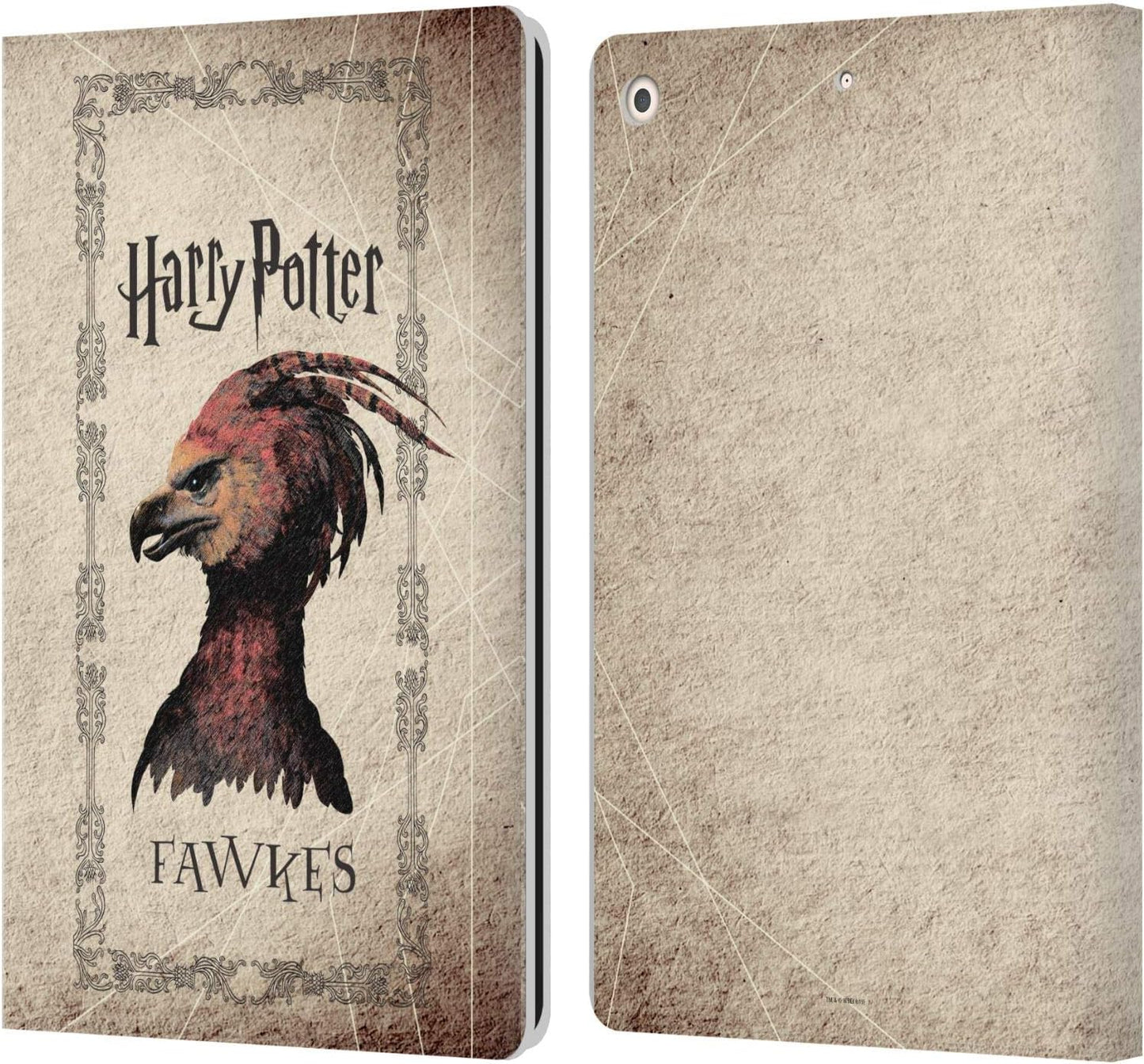 Harry Potter Fawkes Phoenix Leather Wallet Case for iPad 10.2