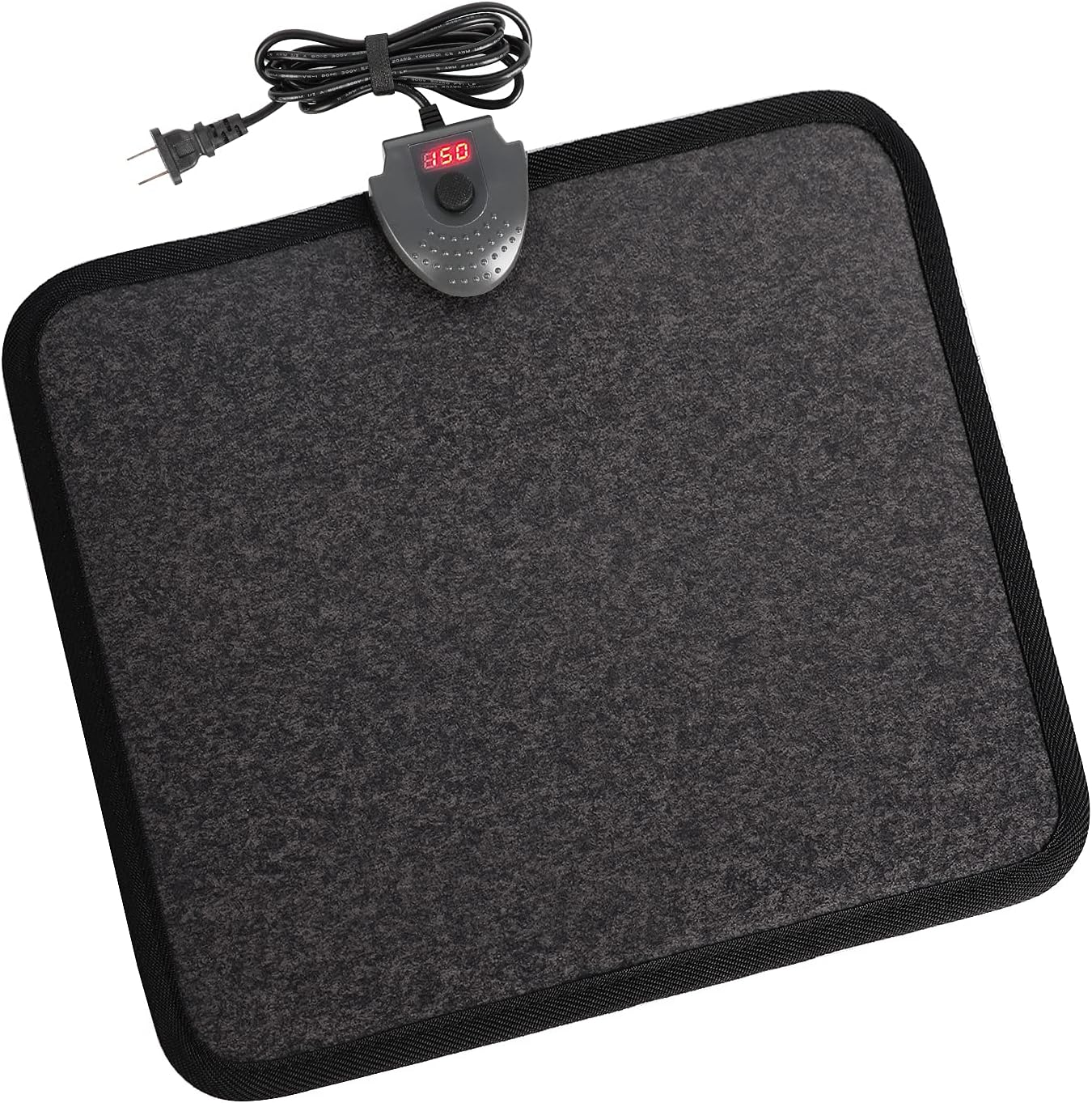 Heated Floor Mat Under Desk for Foot Warmer - Adjustable Temp