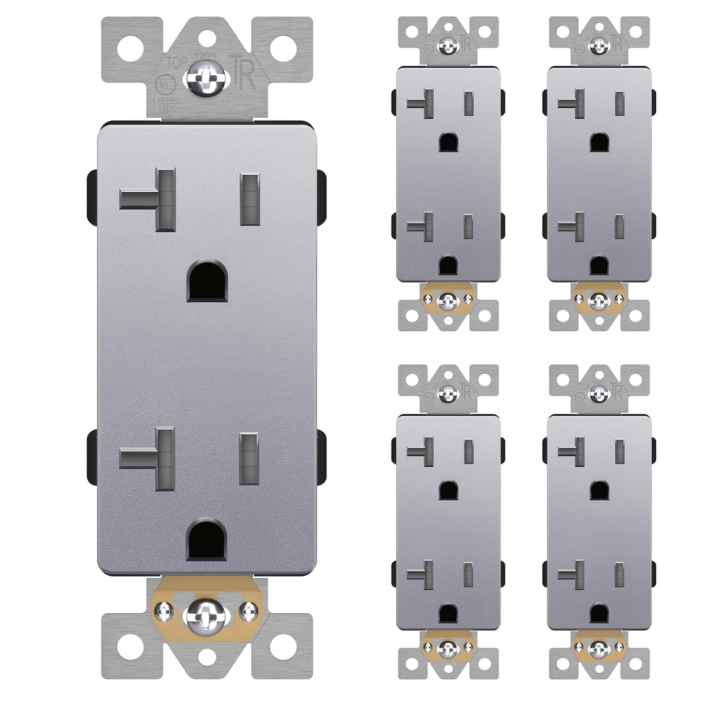 LIDER Matte Finish Decorator Receptacle with Child Safety Features