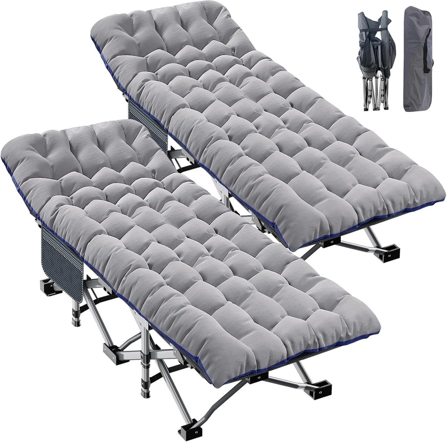 ABORON Oversized Folding Camping Cot for Adults - Heavy Duty
