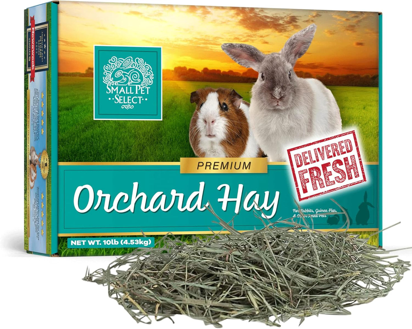 Premium Orchard Grass Hay for Small Pets - 10 LB Fresh Supply