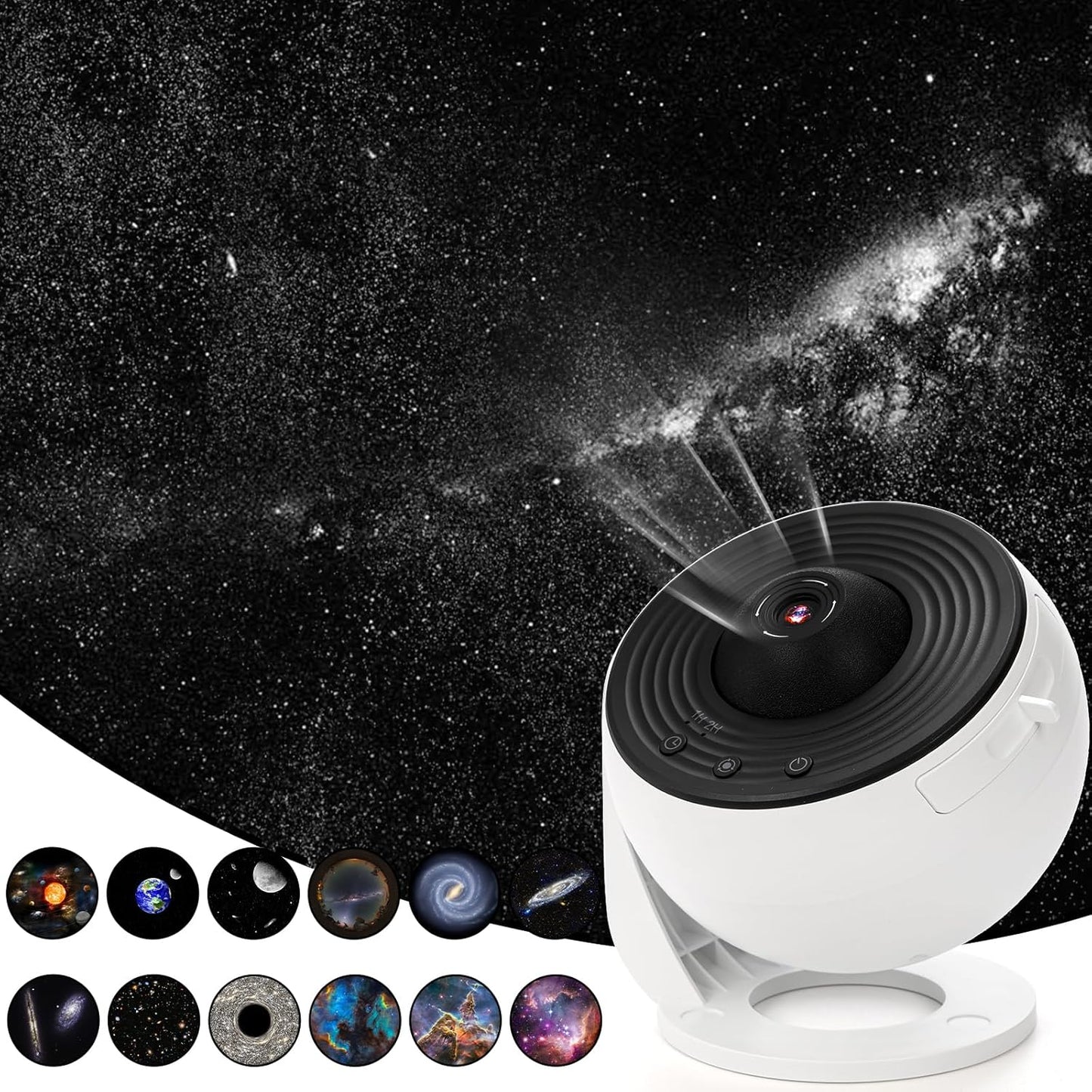 360 Rotation Galaxy Projector with 13 Discs