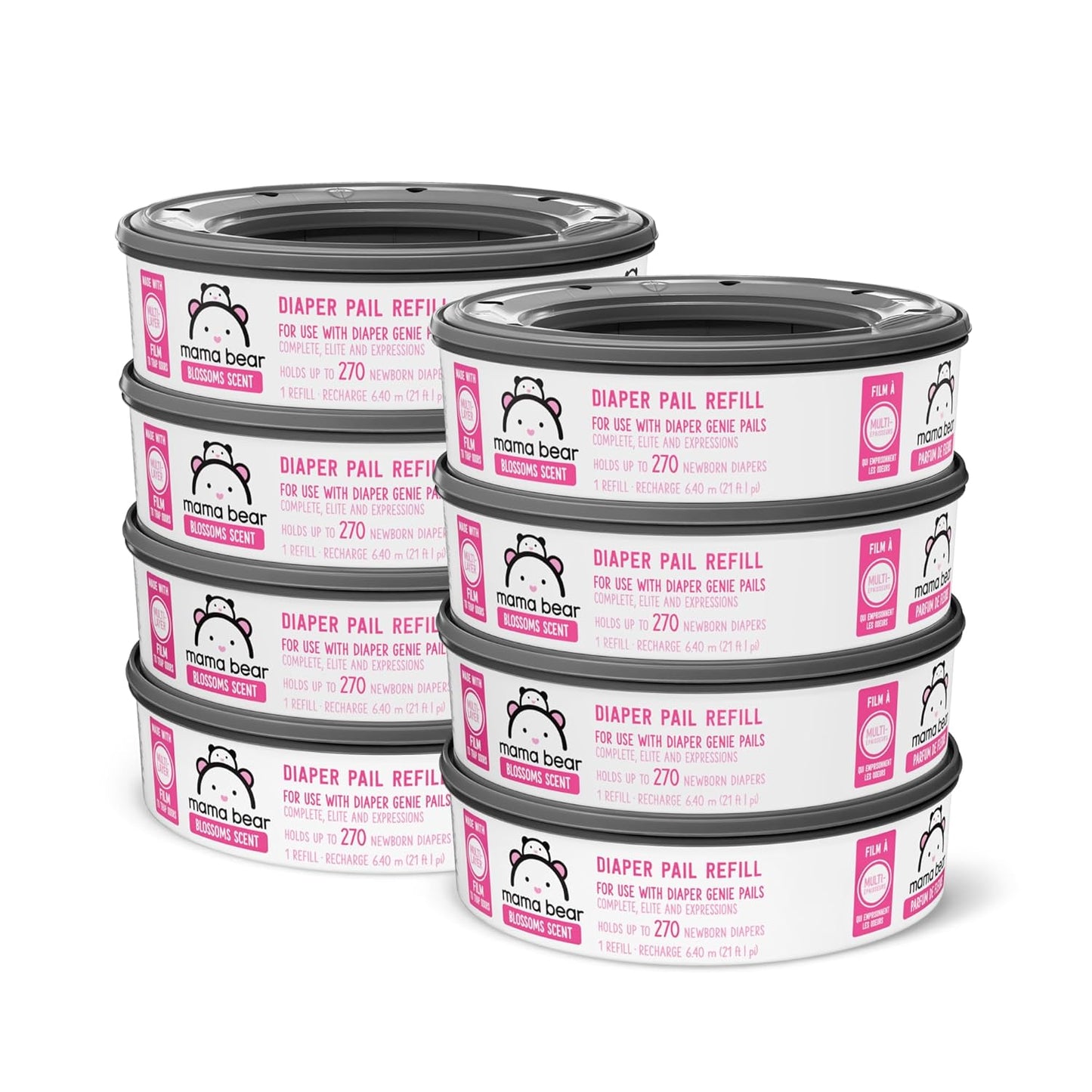 Mama Bear Blossoms Scented Diaper Pail Refills for Diaper Genie