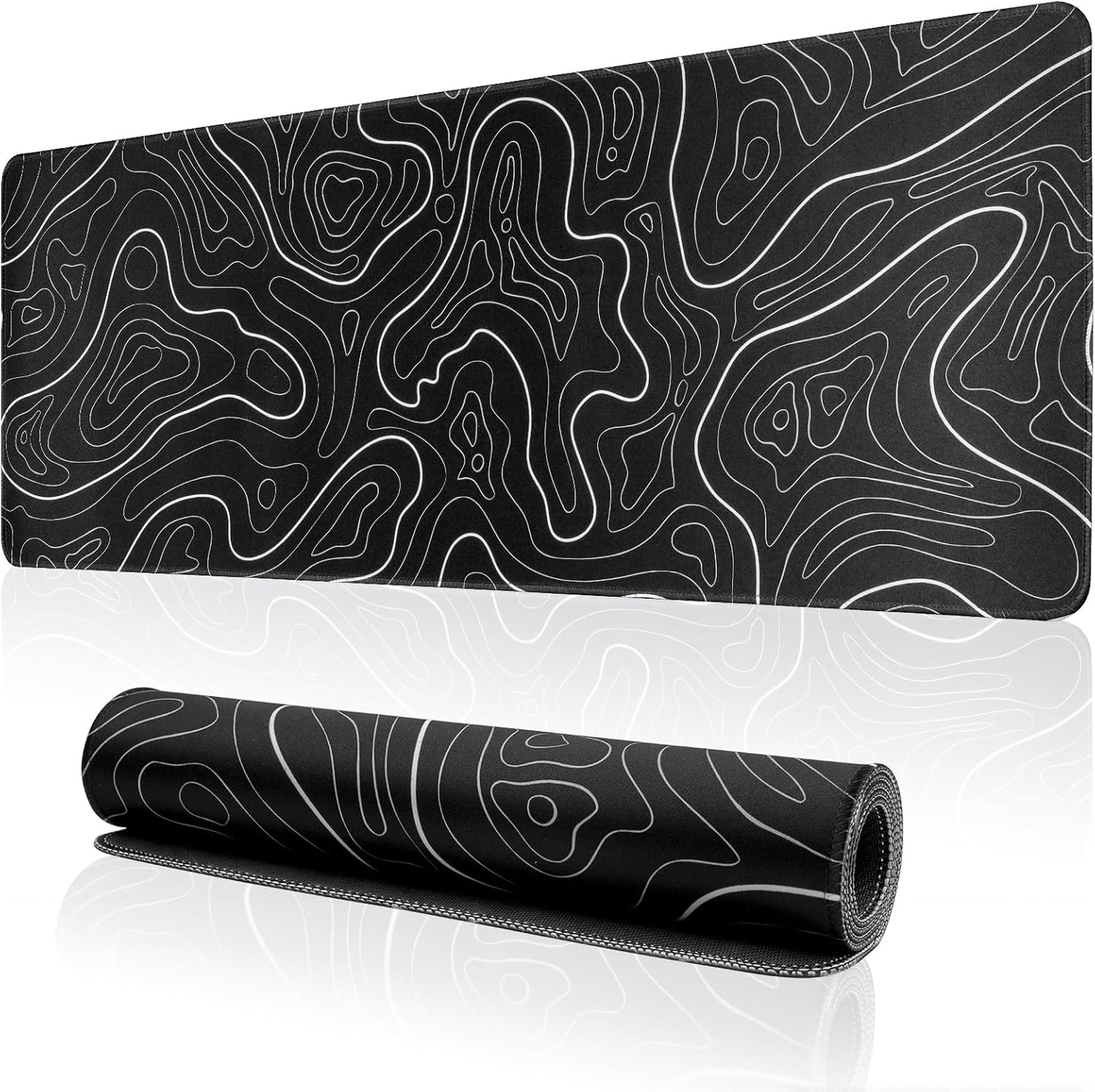 XL Topographic Gaming Mouse Pad 31.5''x11.8'' by ZXUZKEA