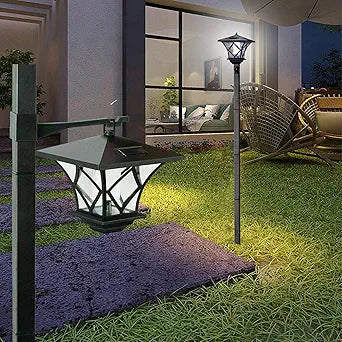 MORESEC 51ft' Outdoor Solar Lamp Post Light for Gardens