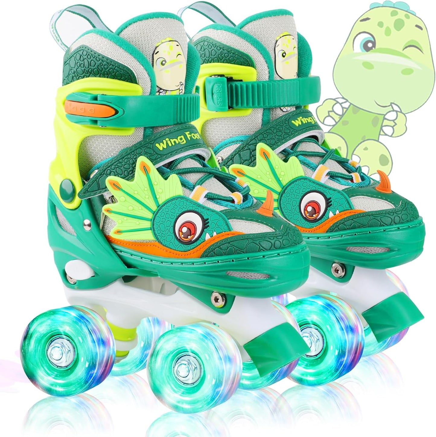 Dino Kids Toddler Roller Skates for Boys Girls with Lights