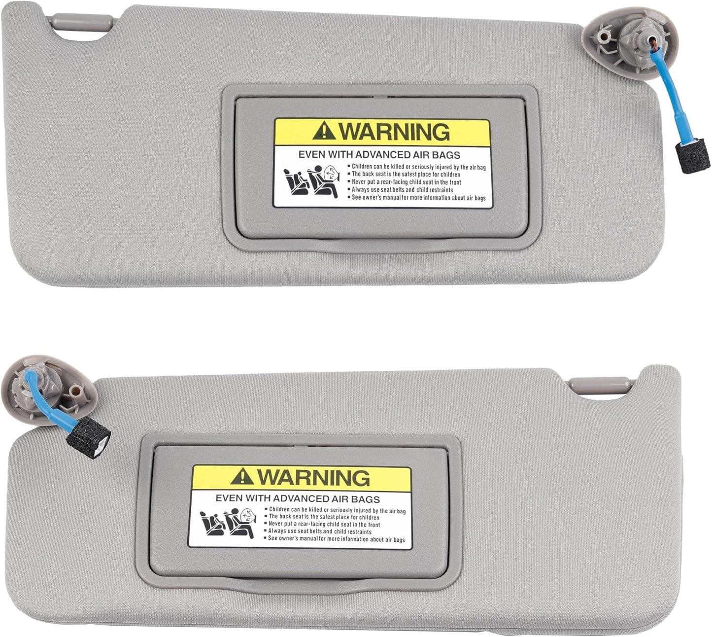 Dasbecan Gray Sun Visor Pair for Honda Accord 2008-2017