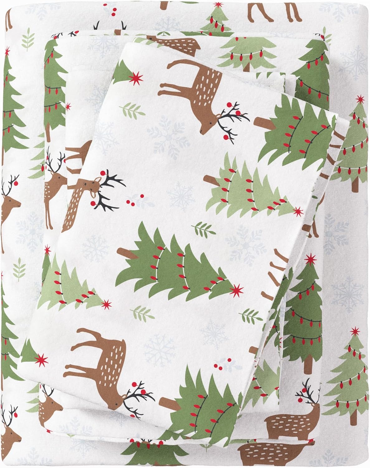Cozy Full Size Flannel Sheet Set for Rustic Winter Bedding