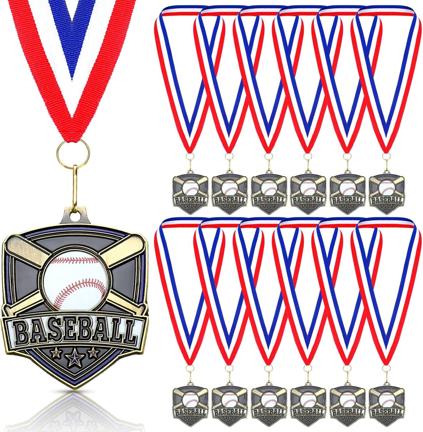 Bulk Sports Medals with Neck Ribbons for Tournaments and Parties