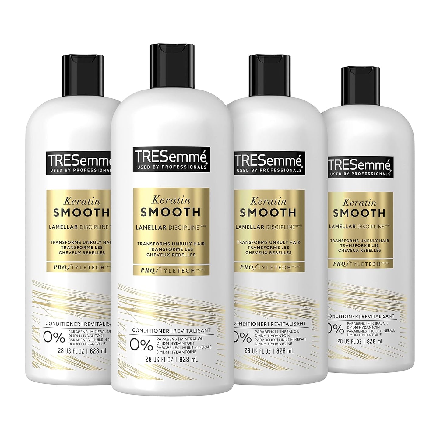 TRESemm Keratin Smooth 4-Pack, Tame Frizz with Lamellar-Discipline