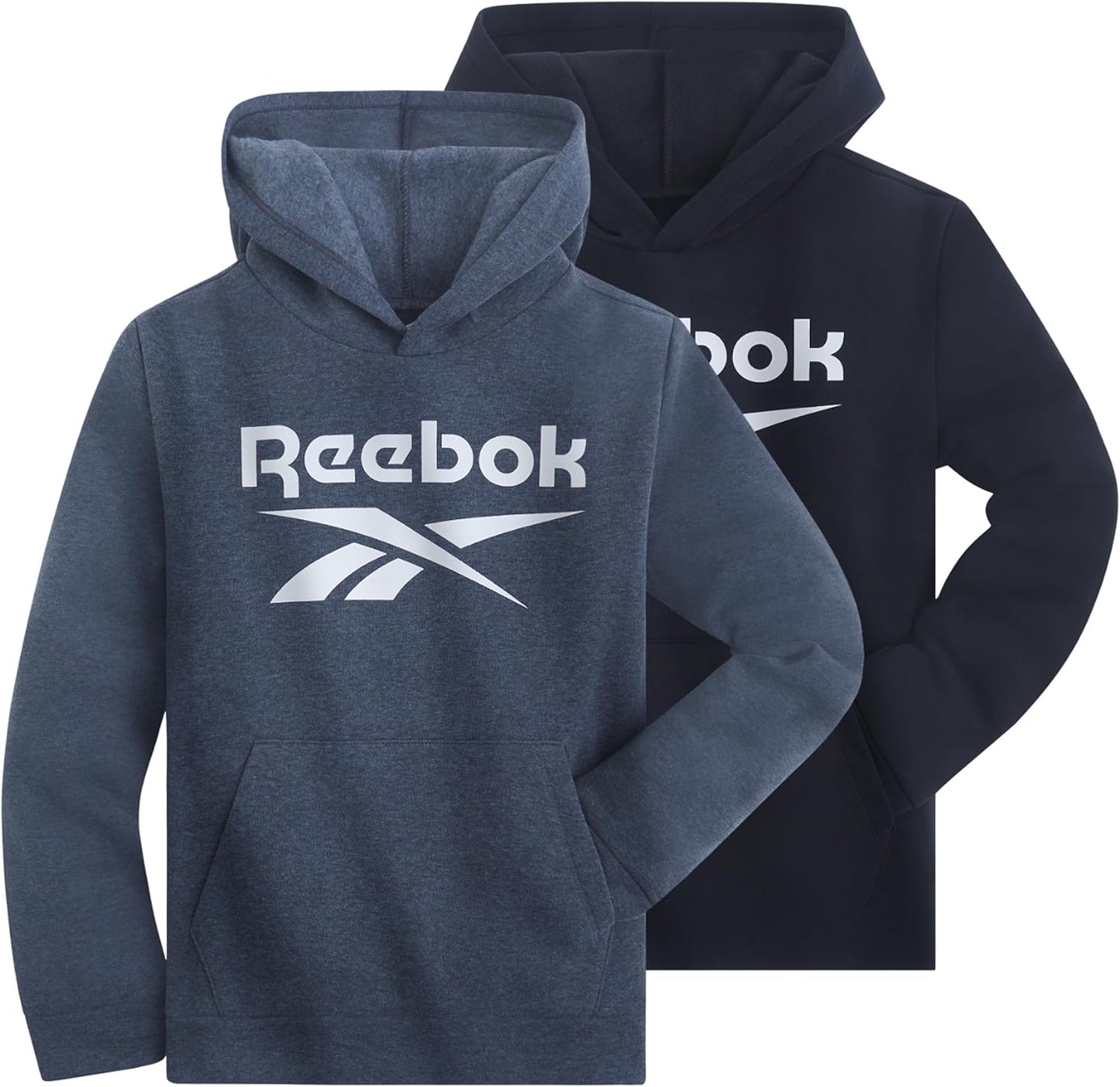 Reebok Boys 2 Pack Fleece Hoodies, Size 8-20 - Stay Warm in Style!