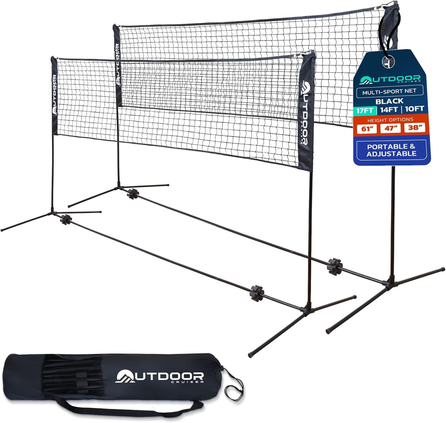 Outdoor Cruiser Portable Sports Net for Badminton and More