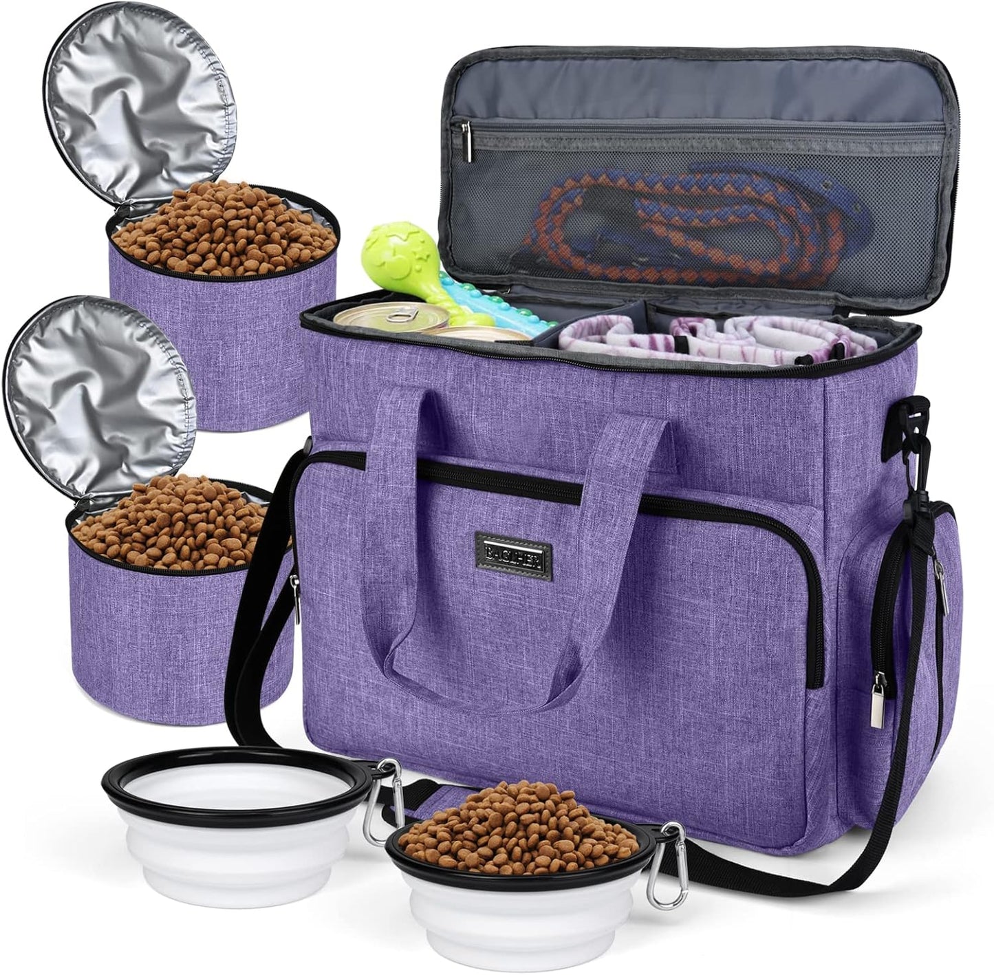 BAGLHER Dog Travel Bag - Airline Approved Pet Tote Organizer