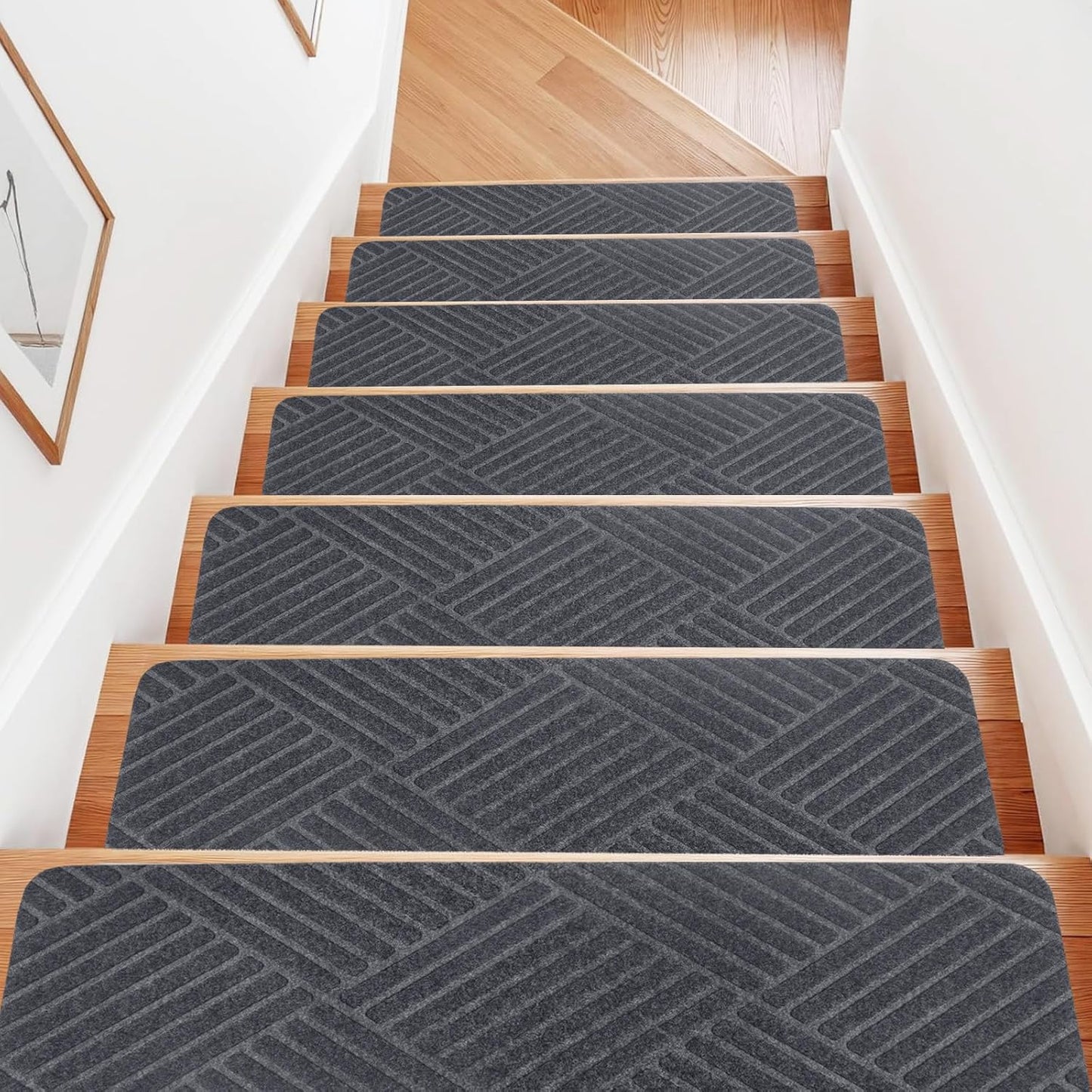 15 Pack Indoor Stair Treads Non-Slip Mats for Wooden Steps