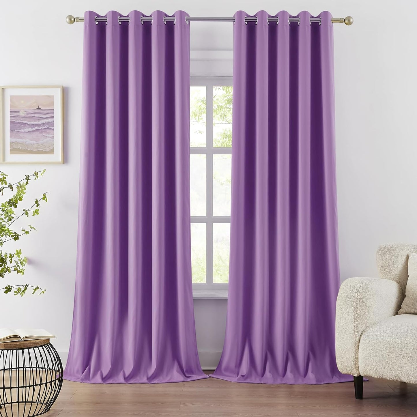 DUALIFE Extra Long 120 Inch Length Curtain Panels for Living Room