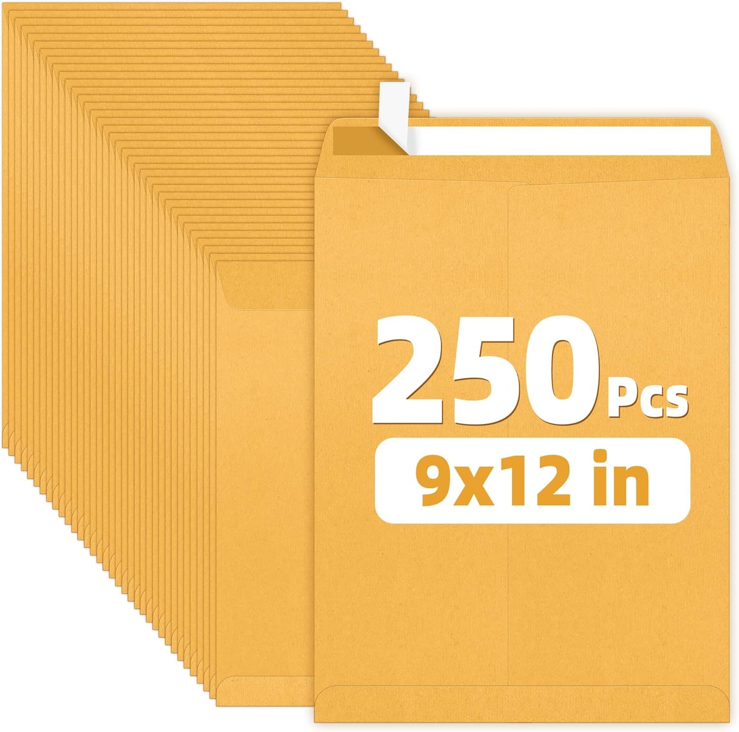 SUNEE 9x12 Envelopes - Durable Self-Seal Catalog Mailing Pack