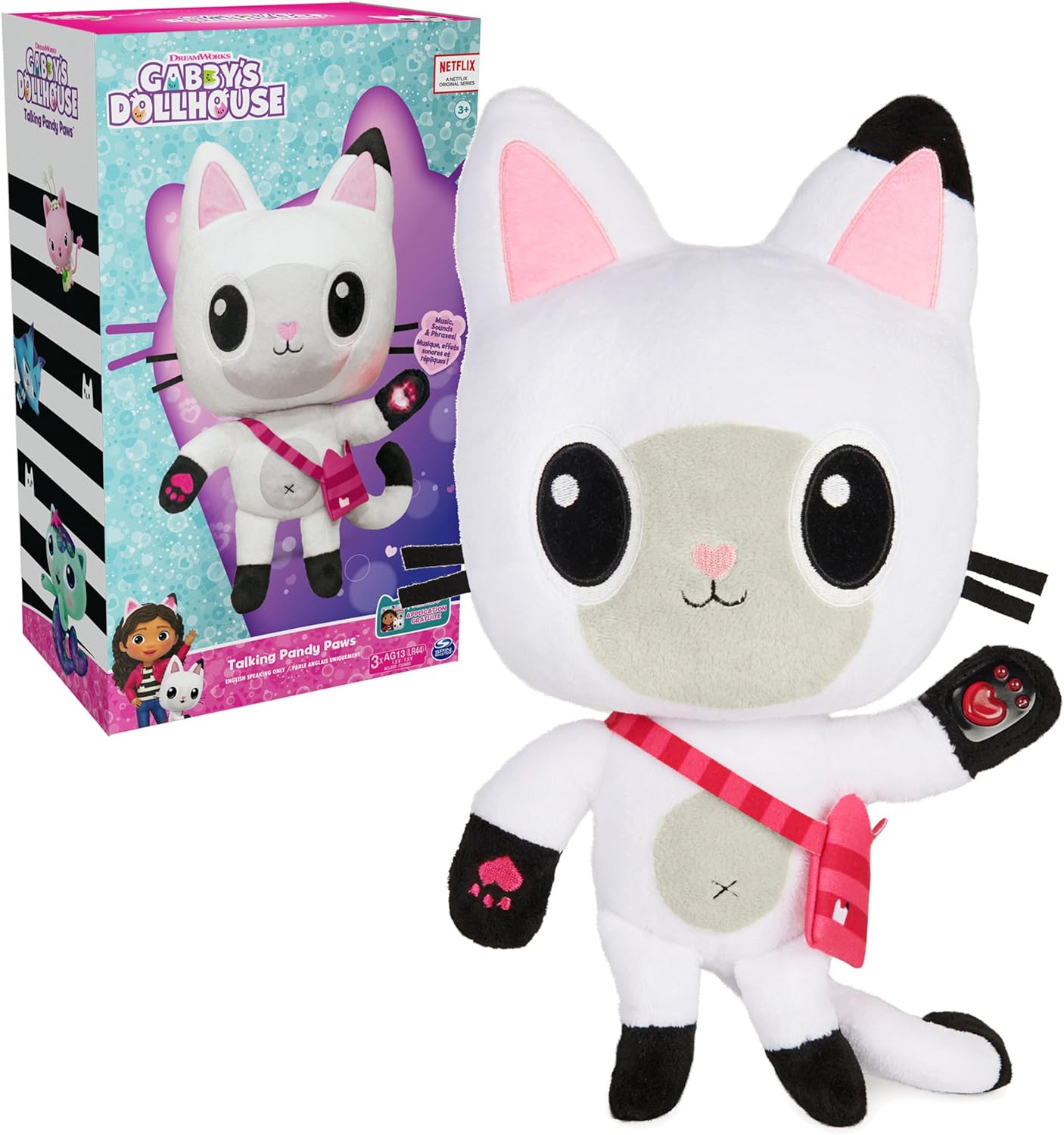 Interactive Talking Pandy Paws Plush Toy - Lights, Music, 10 Sounds!