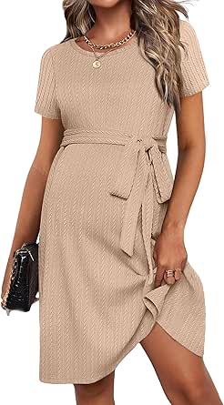 Ekouaer Women's Maternity Dress for Casual Pregnancy Style