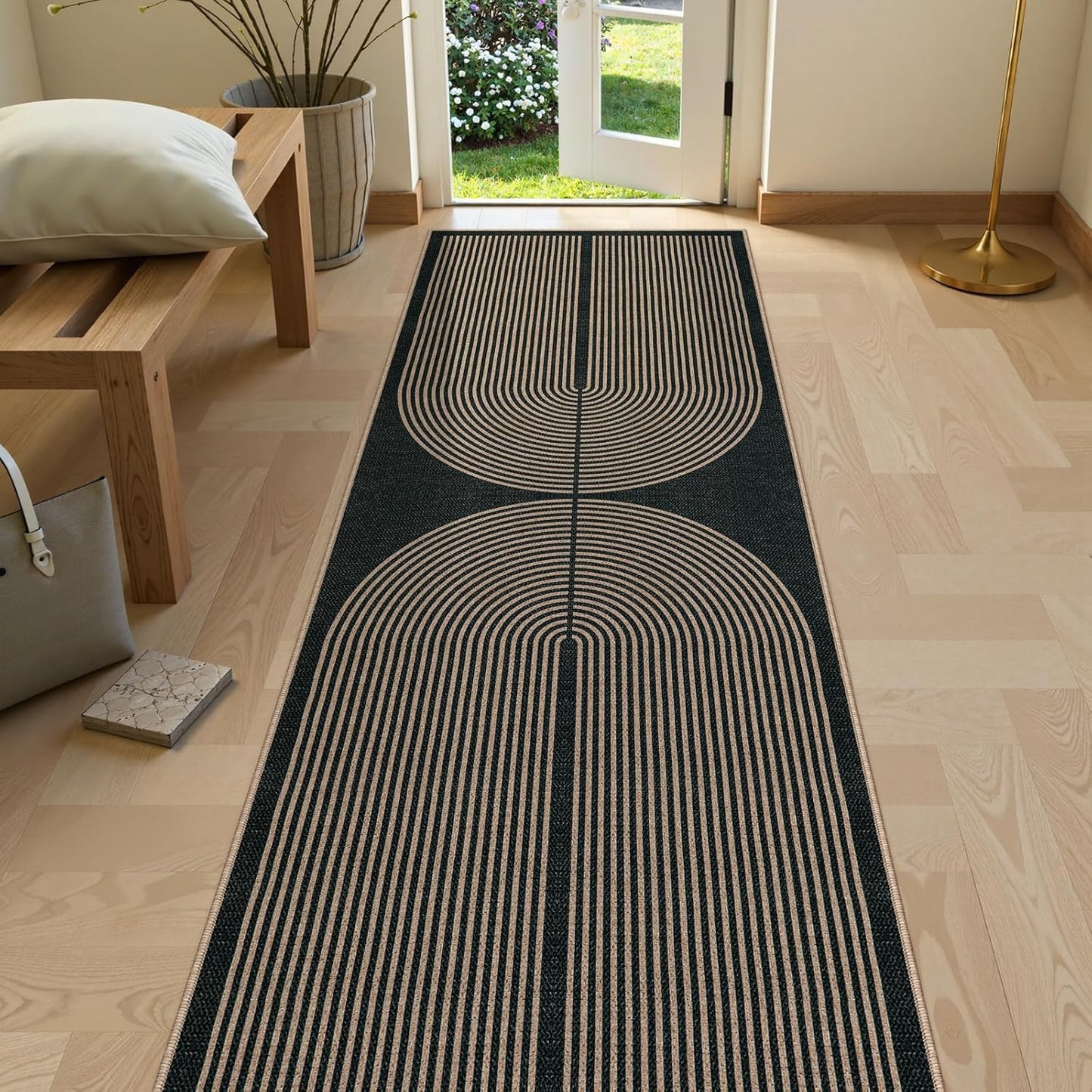 Lahome Modern Rainbow Kitchen Runner Rug for Stylish Spaces