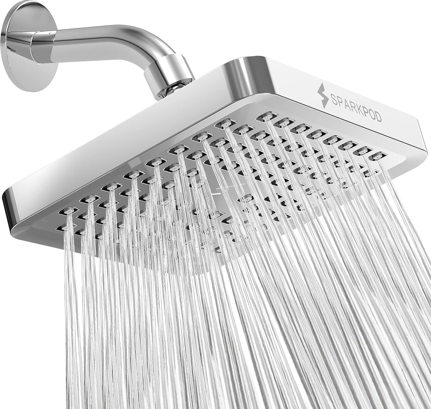 High Pressure Rainfall Shower Head - Luxury Chrome Design