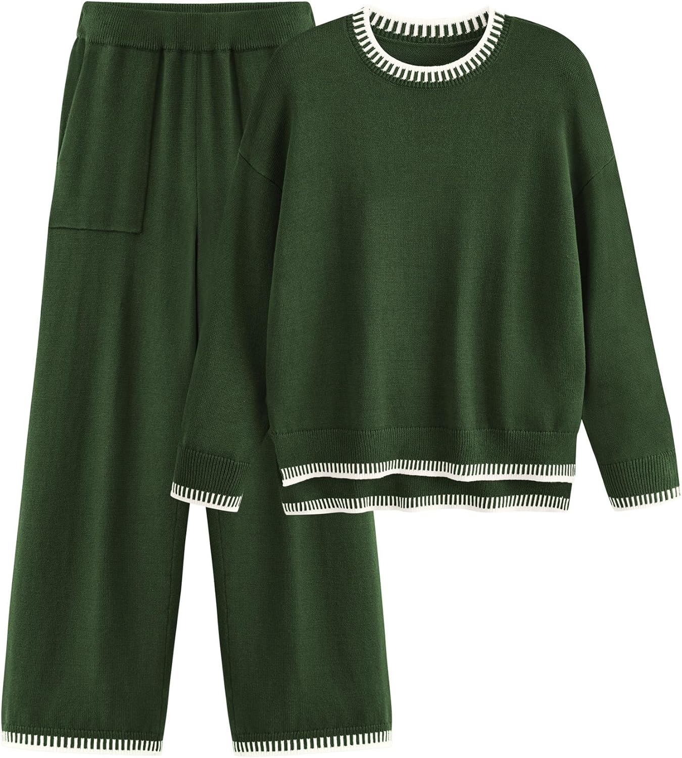 PRETTYGARDEN Women's 2 Piece Knit Sweater Outfit for Casual Wear
