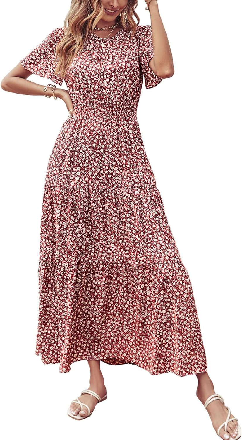 PRETTYGARDEN Women's Floral Maxi Dress for Summer Elegance