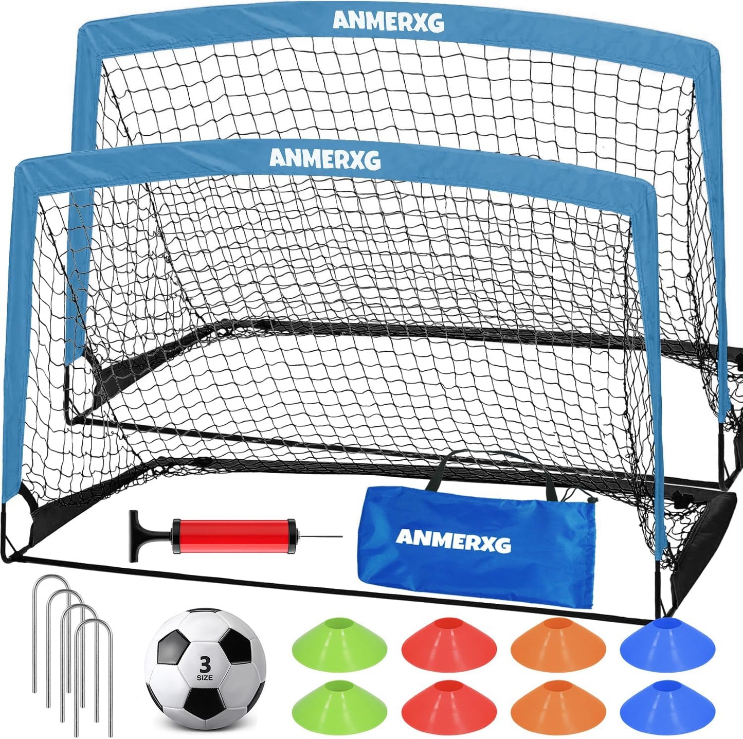 6x4FT Kids Soccer Goal Set for Backyard Training and Fun
