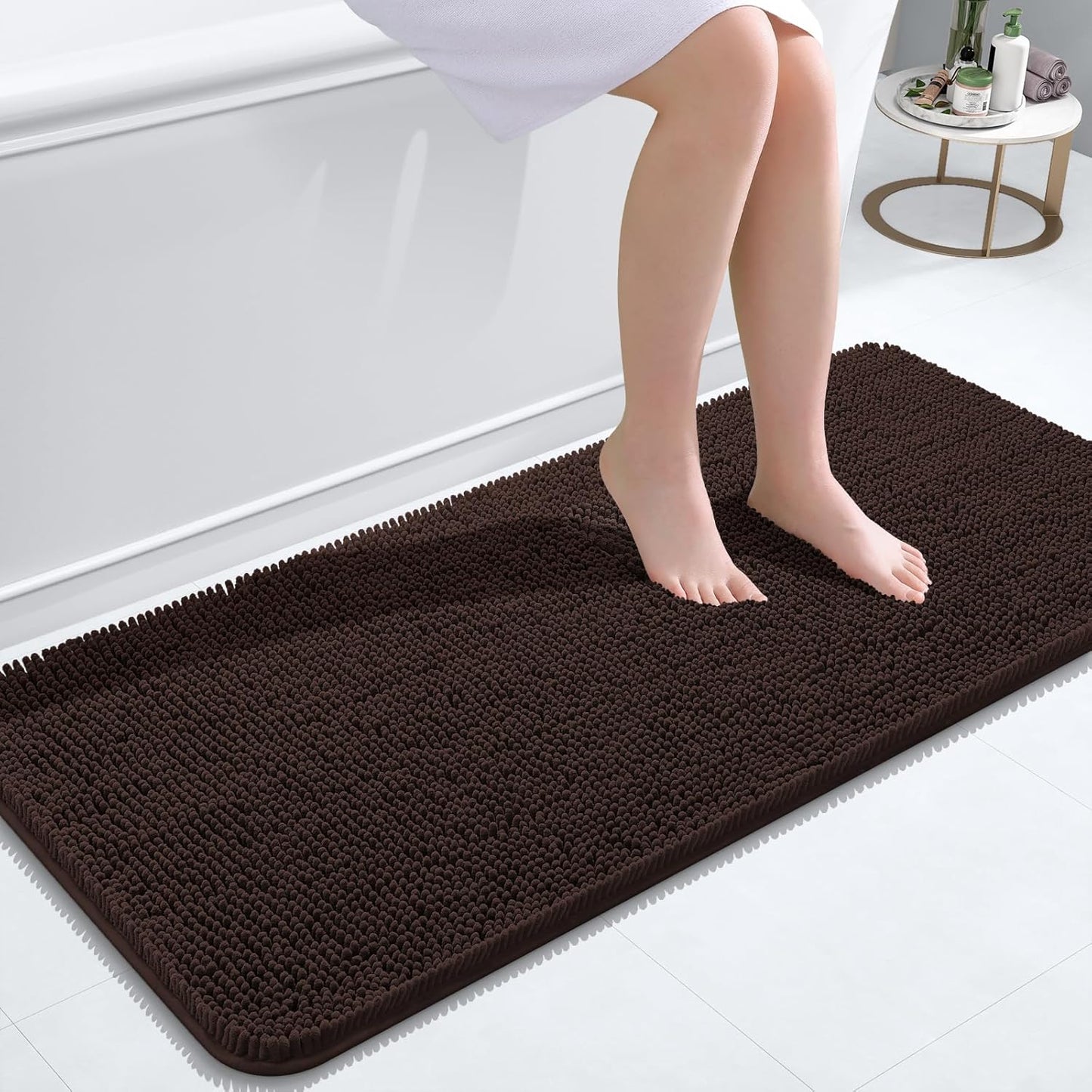 OLANLY Extra Soft Chenille Bath Rugs for Ultimate Comfort
